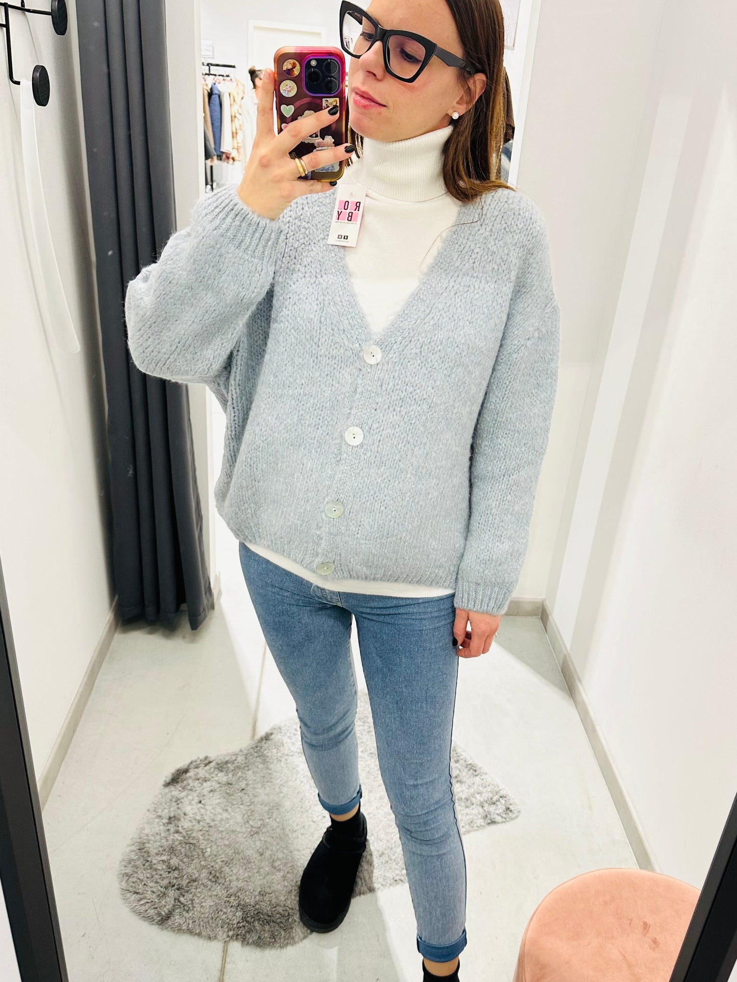 CARDIGAN OVERSIZE MISTO LANA