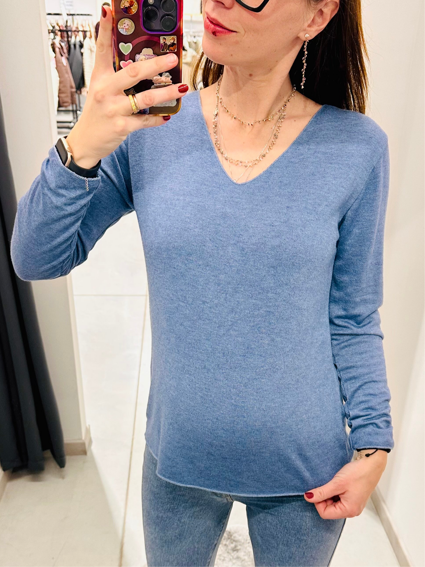 MAGLIETTA VISCOSA SCOLLO V