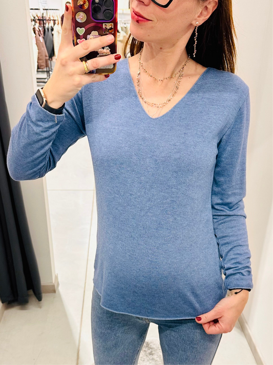 MAGLIETTA VISCOSA SCOLLO V