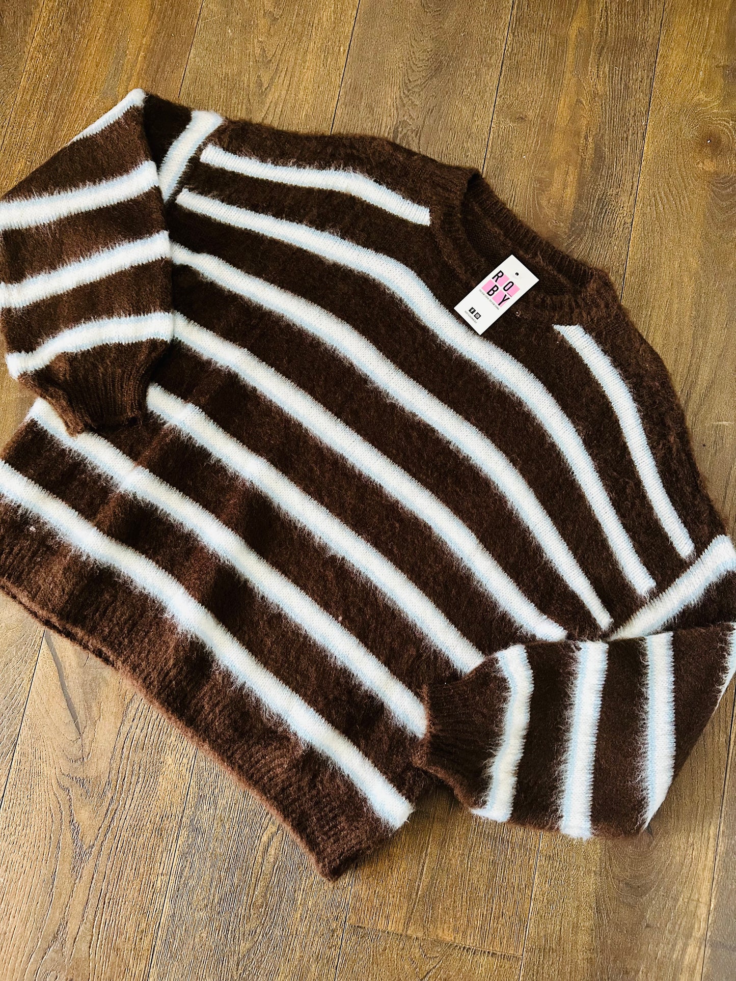 MAGLIONE OVERSIZE RIGHE MISTO LANA