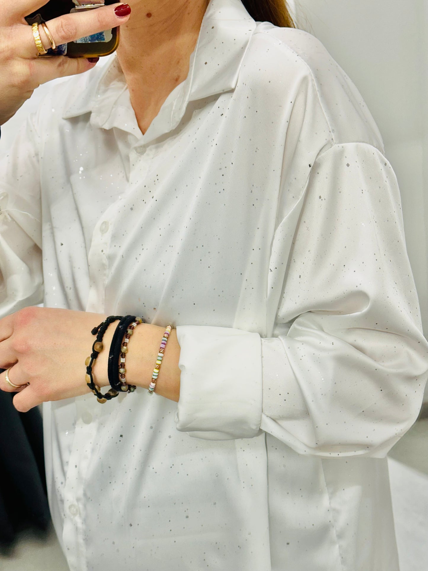 CAMICIA PUNTI LUCE CURVY