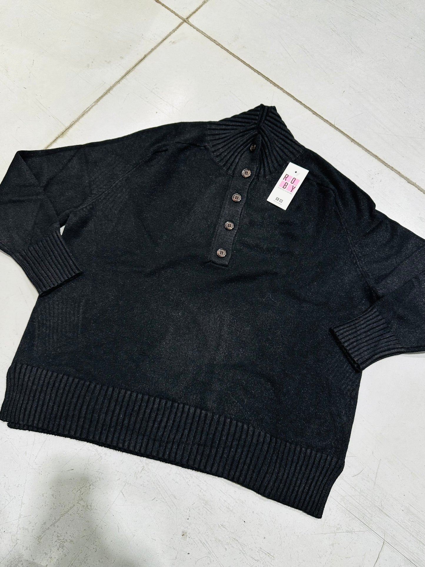 MAGLIONE LUPETTO BOTTONI CURVY