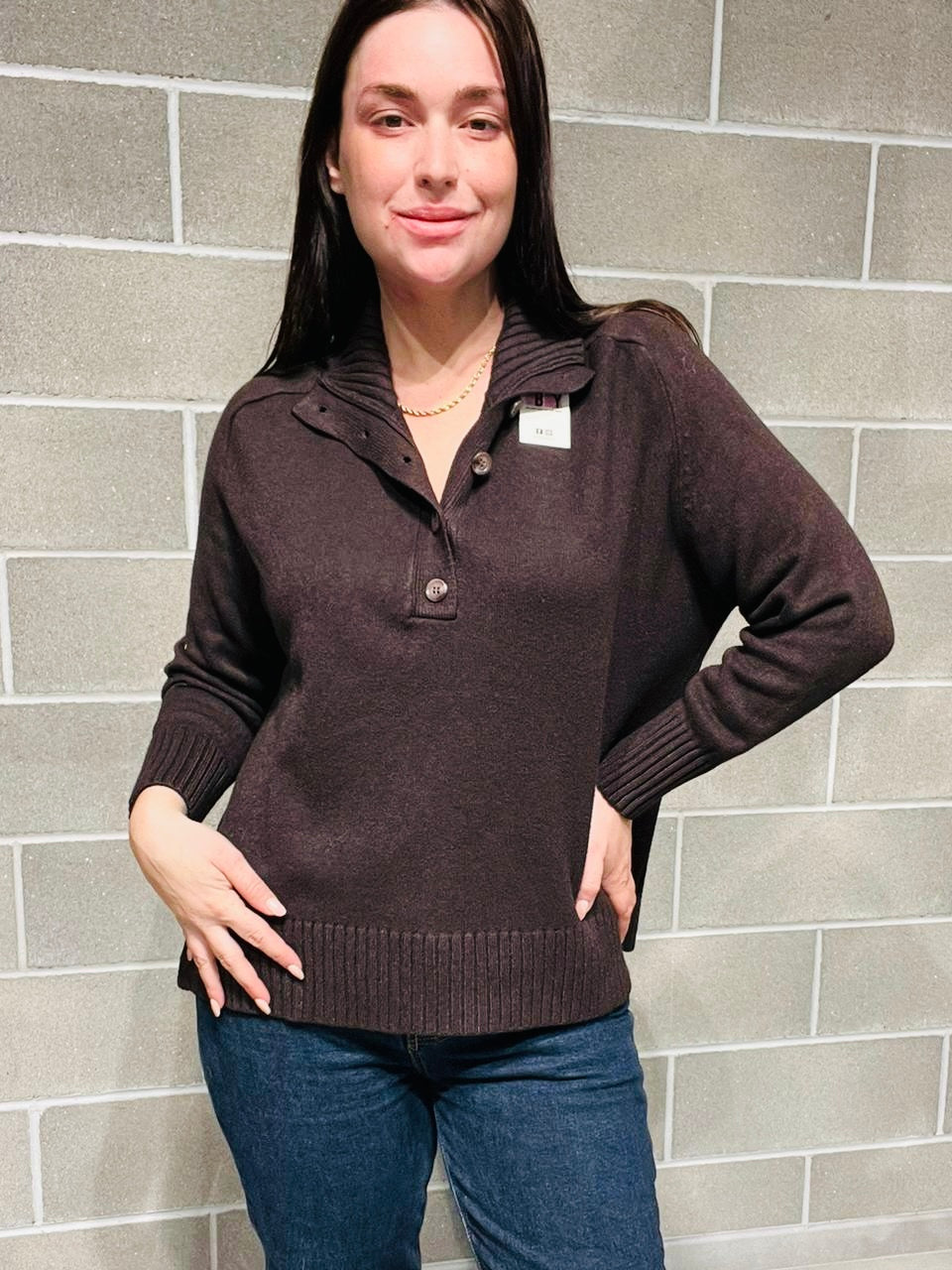 MAGLIONE LUPETTO BOTTONI CURVY