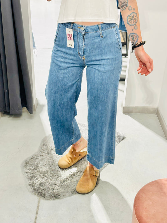 JEANS PALAZZO LEGGERI TASCHE FRANCESI CHIARA