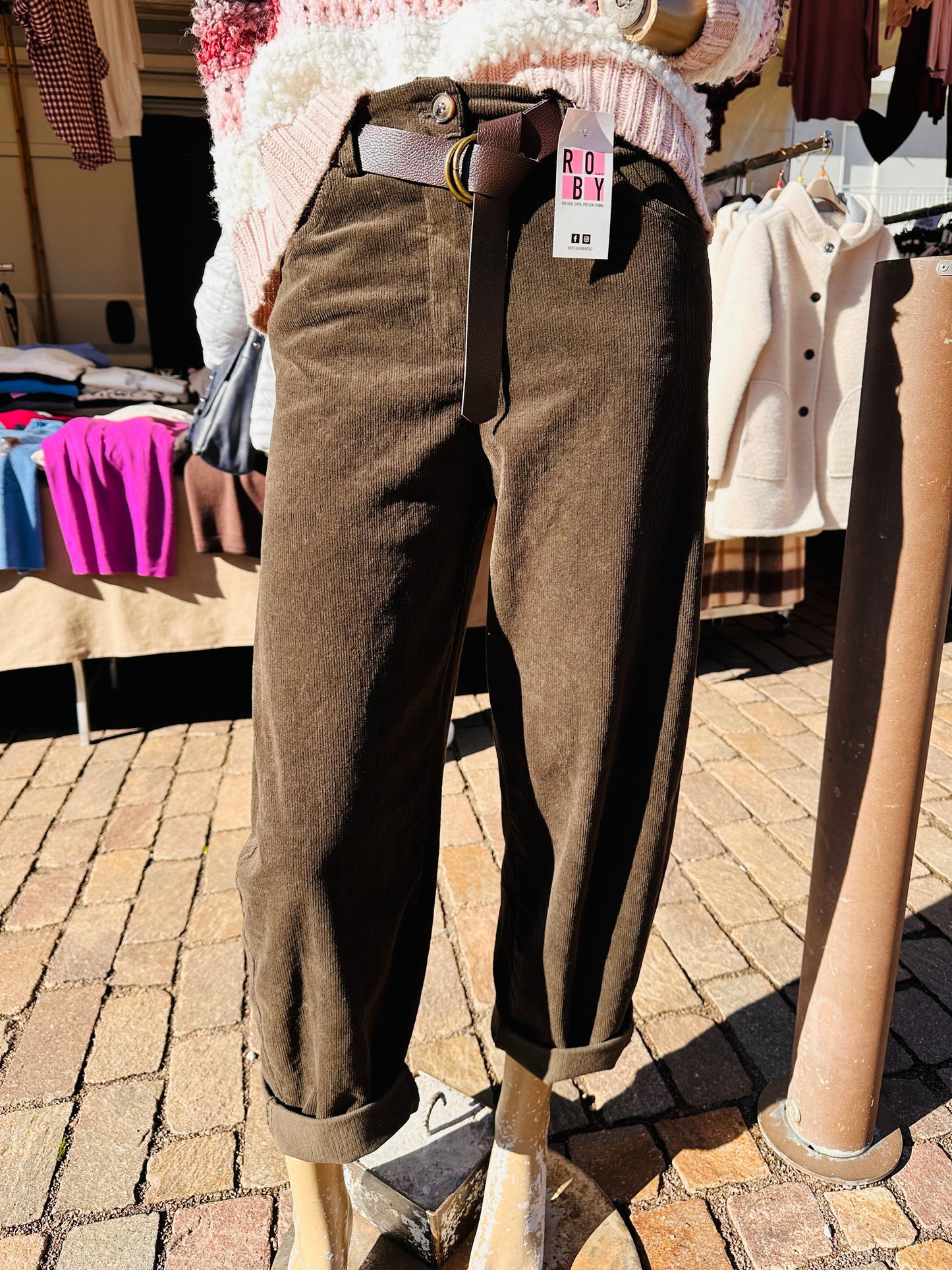 PANTALONI VELLUTO PALLONCINO