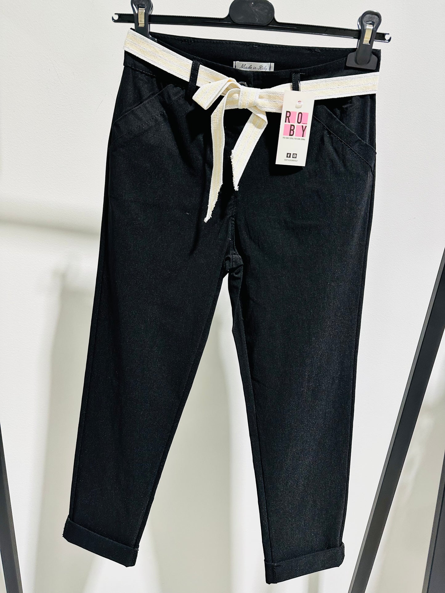 PANTALONI SKINNY VISCOSA ELASTICIZZATA