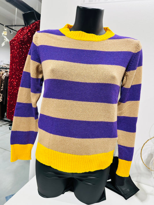 MAGLIONCINO RIGATO CASHMERE/LANA