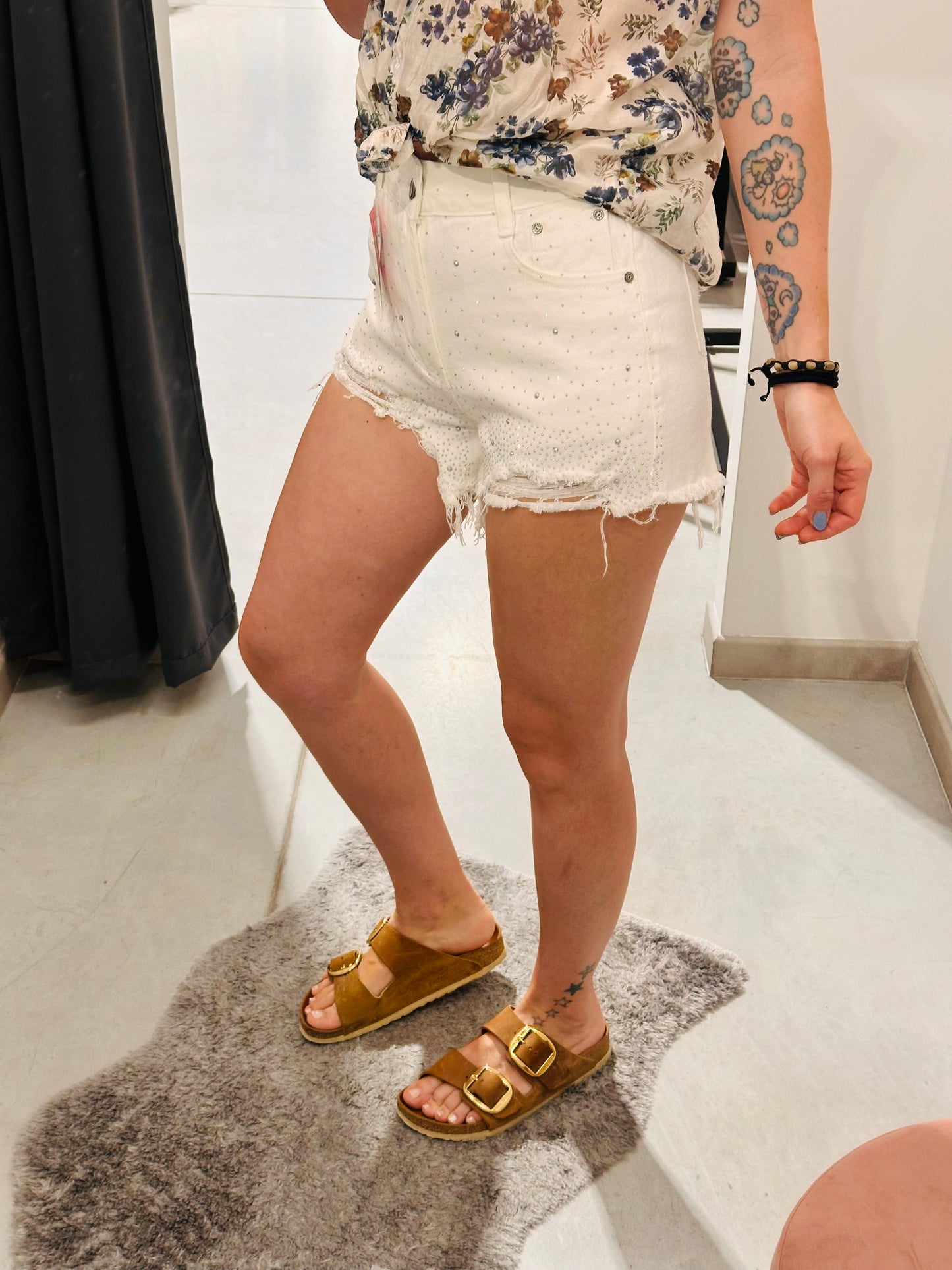 SHORTS BIANCO BRILLANTINI