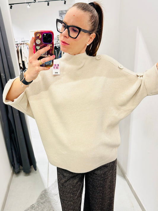 MAGLIONE LUPETTO MANICHE 3/4 CURVY