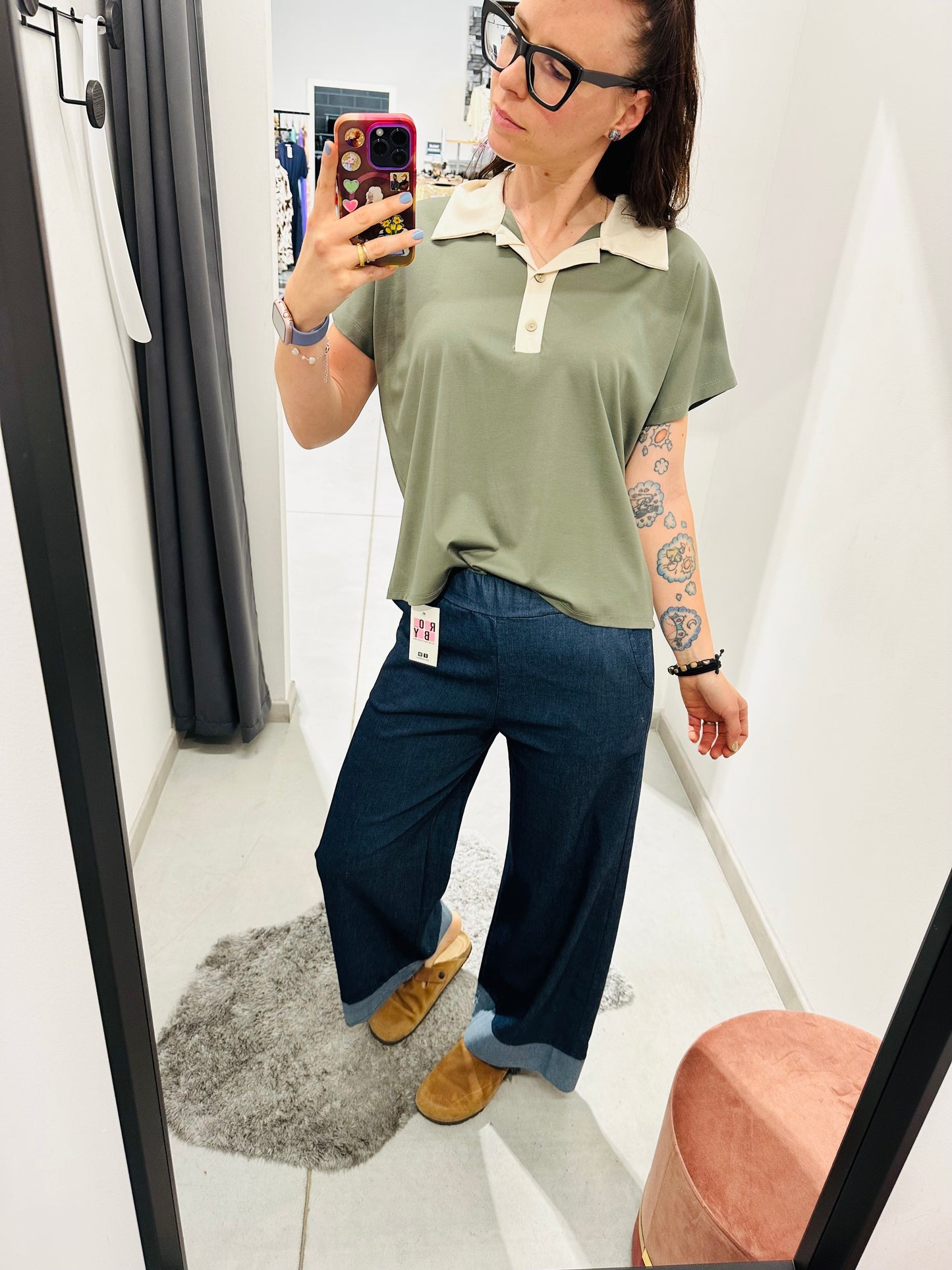 PANTA PALAZZO JEANS LEGGERO CURVY