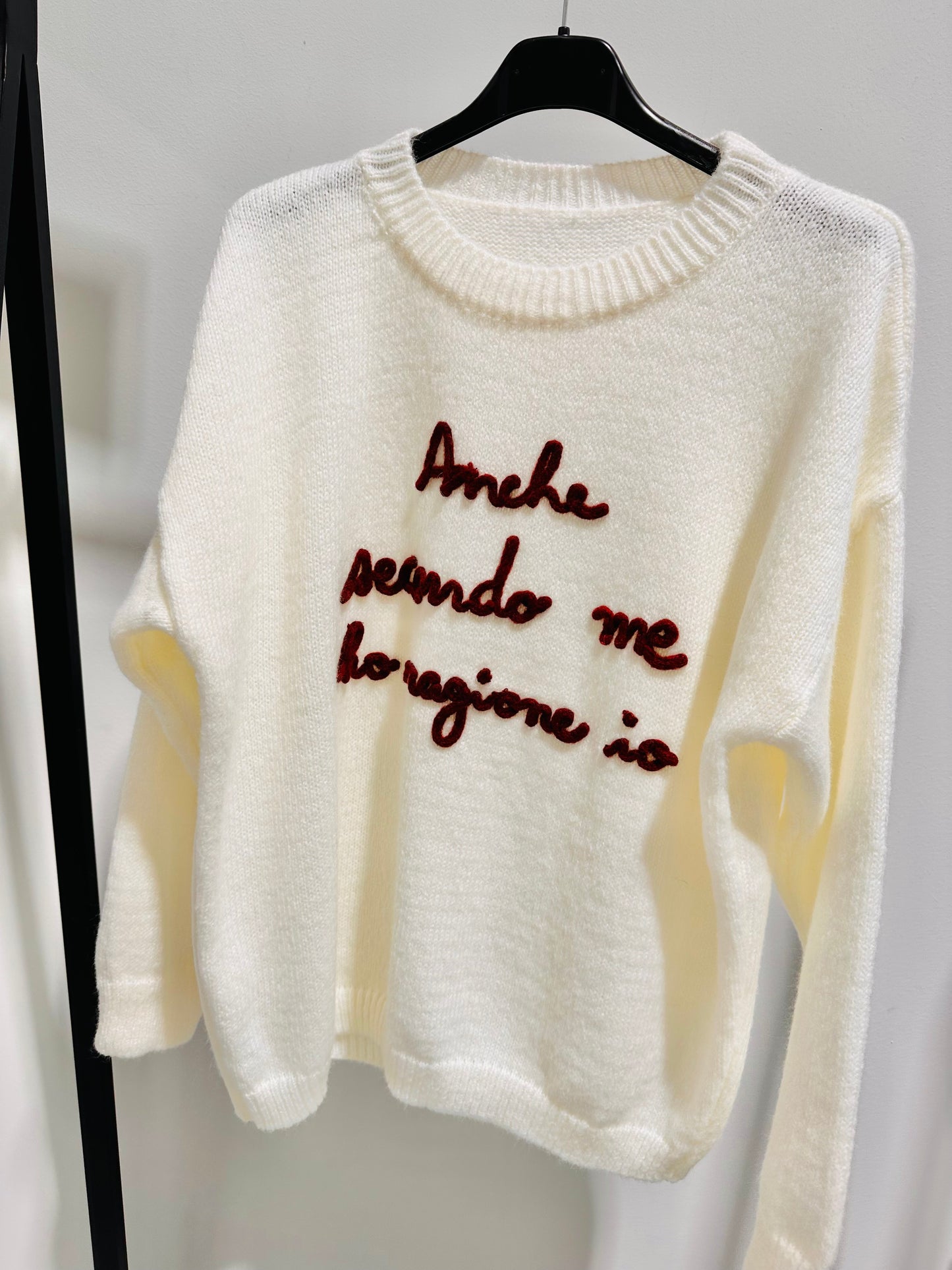 MAGLIONE “Anche secondo me ho ragione io”