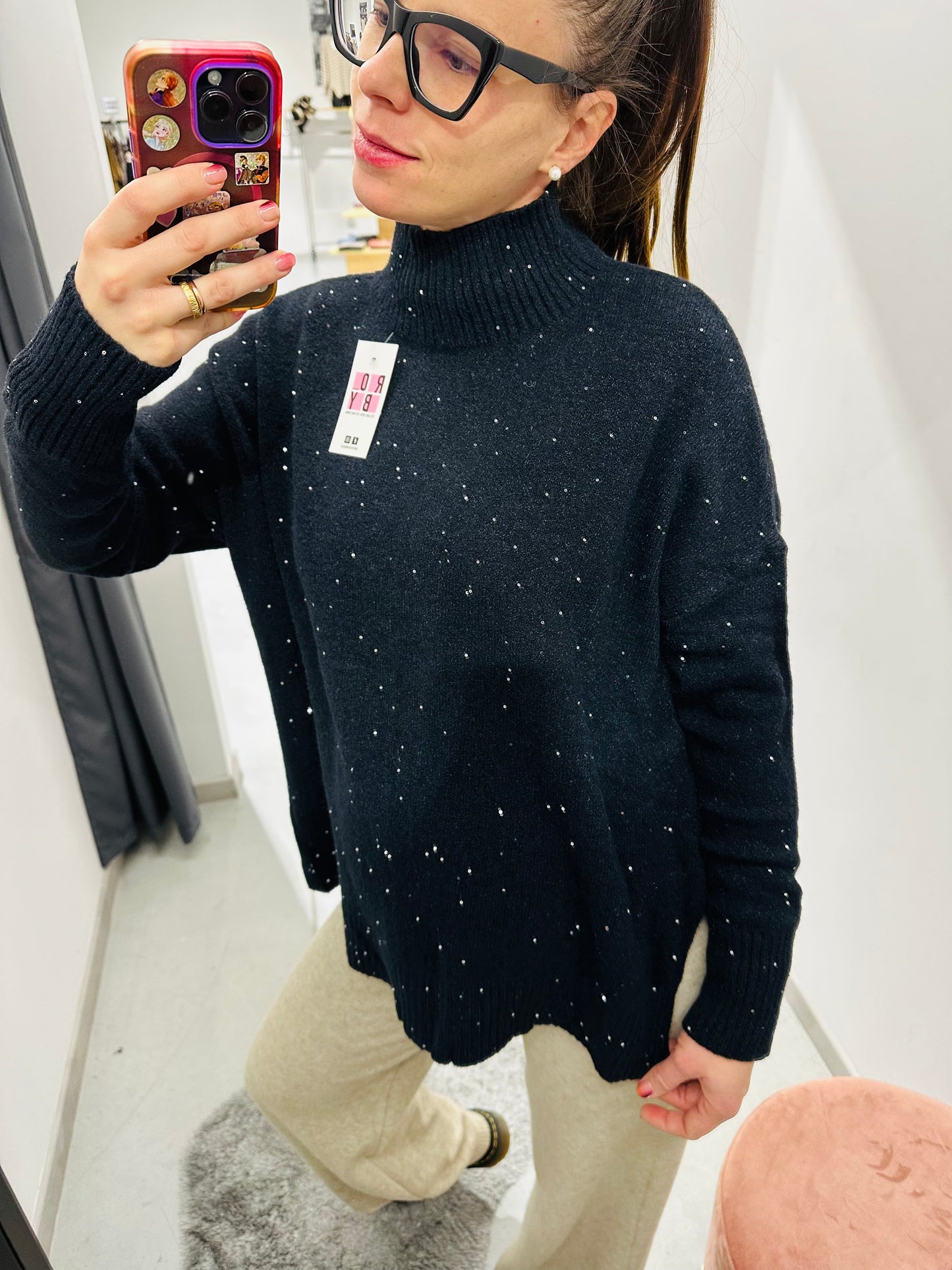 MAGLIONE OVER PAILLETTES CURVY