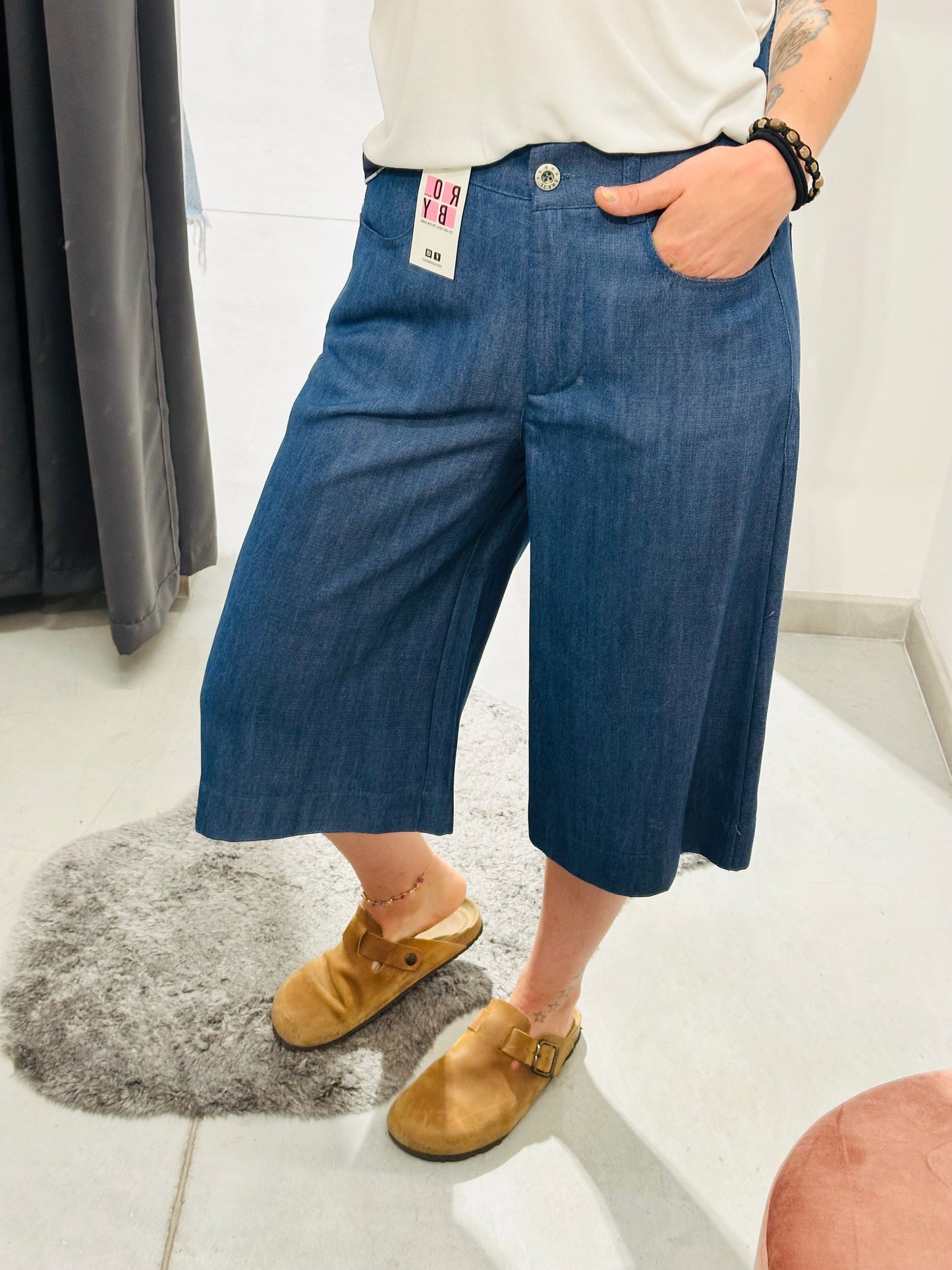 BERMUDA JEANS FLUIDO TENCEL