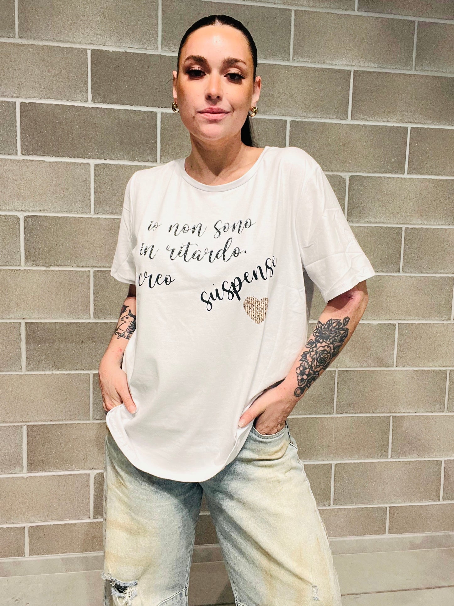 T-SHIRT SCRITTA CURVY