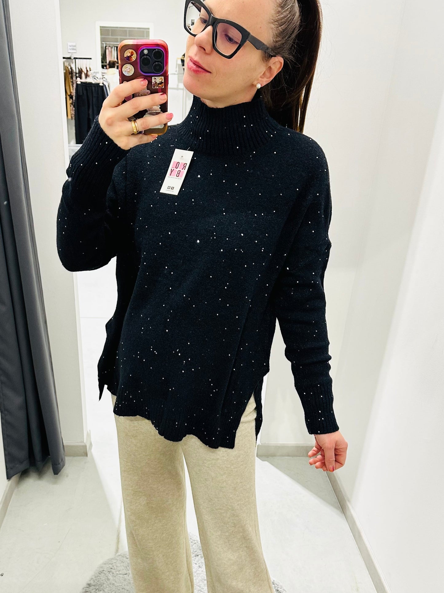 MAGLIONE OVER PAILLETTES CURVY