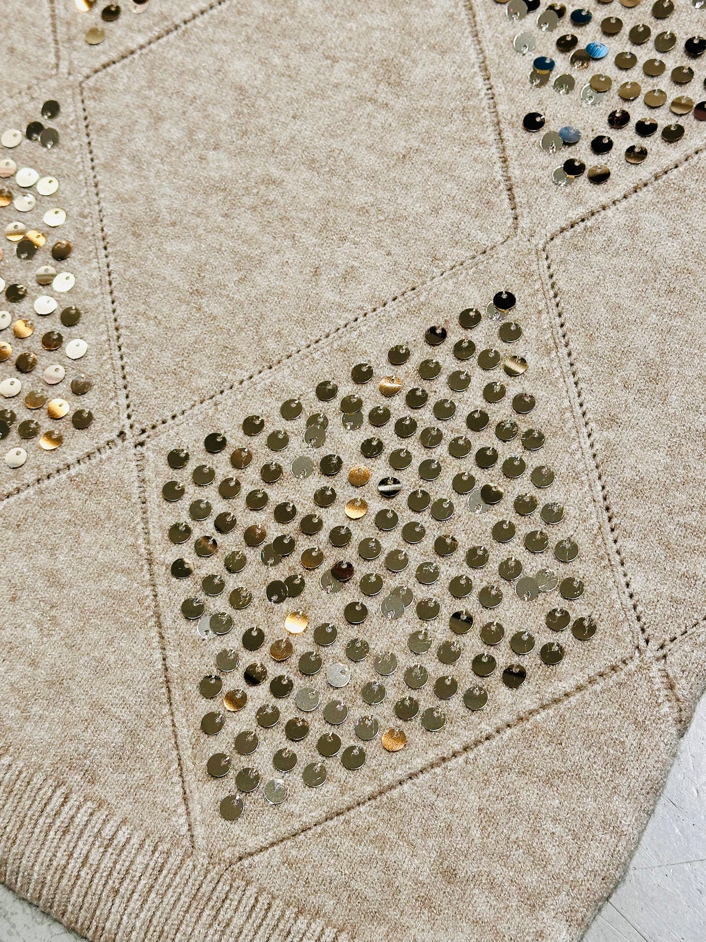 MAGLIONE ROMBI PAILLETTES
