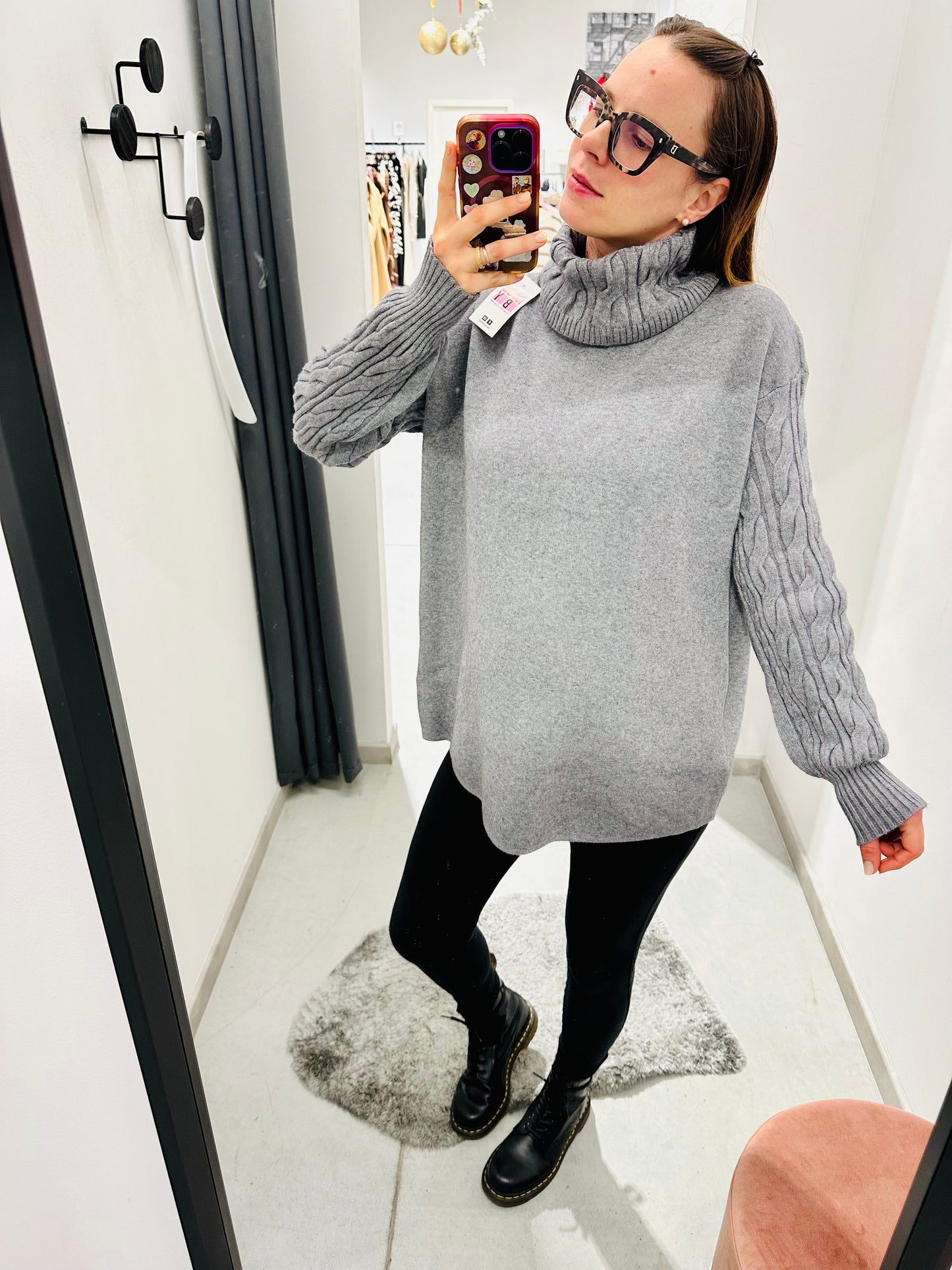 MAGLIONE COLLO/MANICHE LAVORATE CURVY