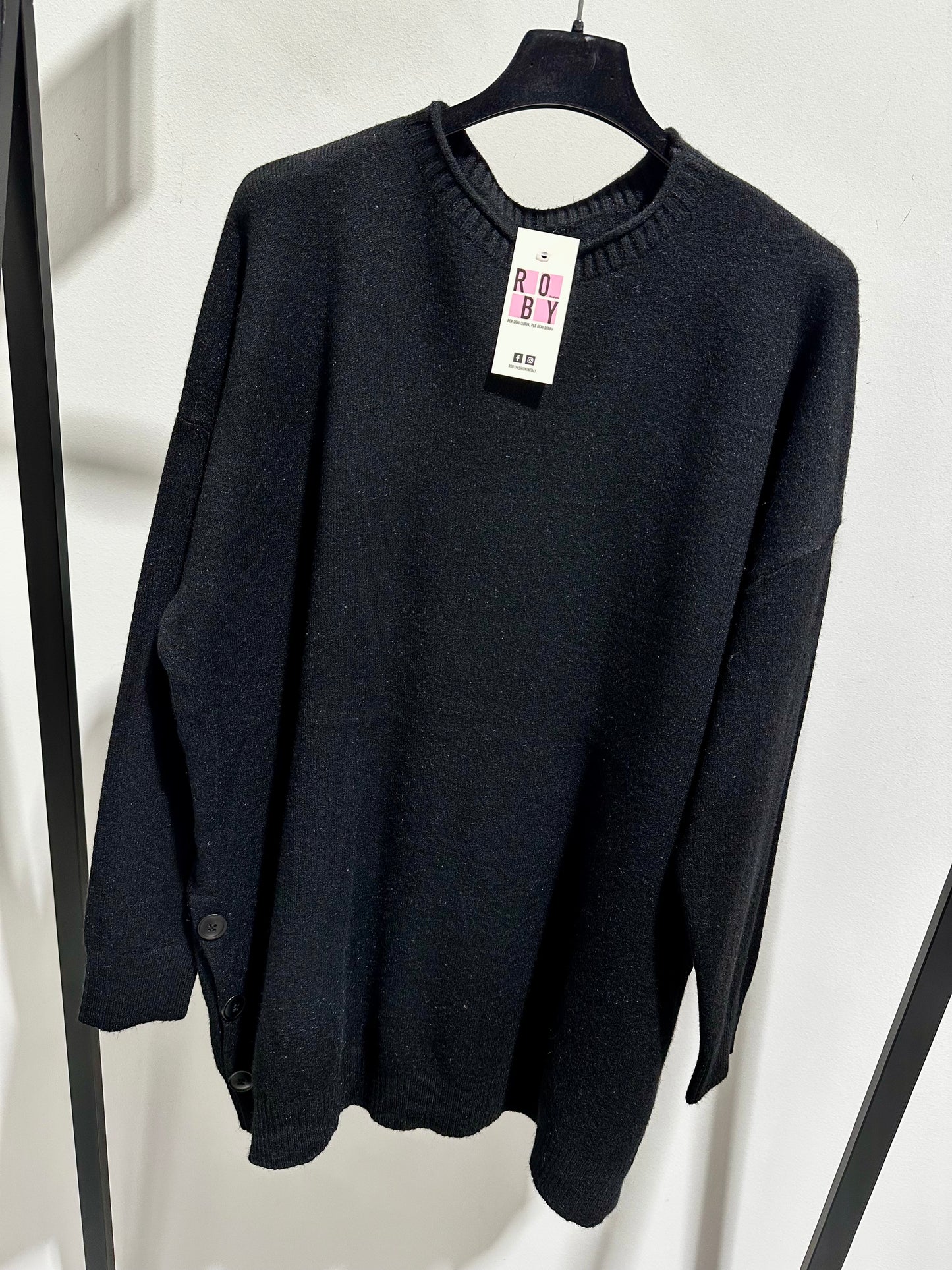 MAXI MAGLIONE BOTTONI LATERALI CURVY