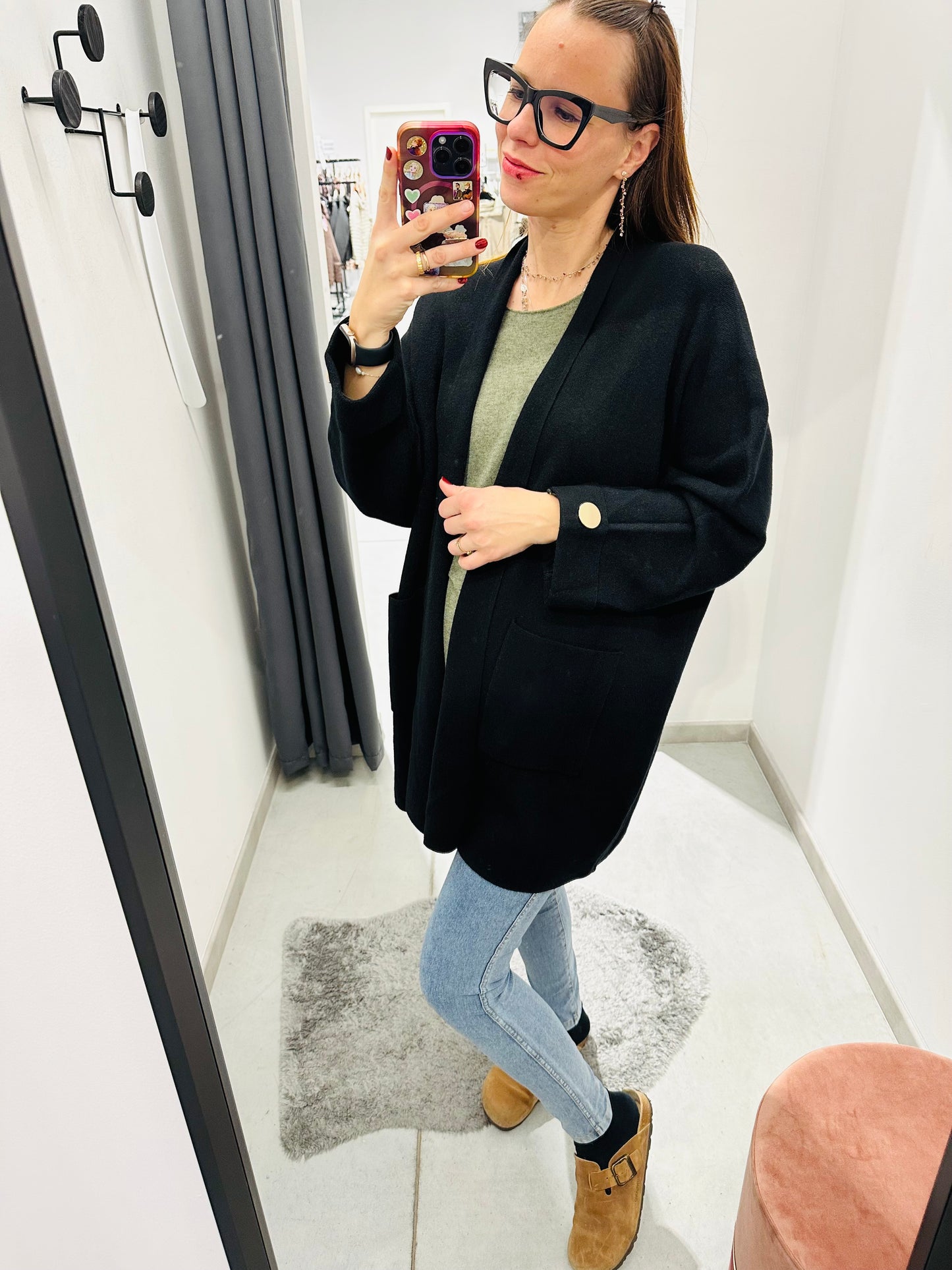 CARDIGAN BOTTONE GIOIELLO CURVY