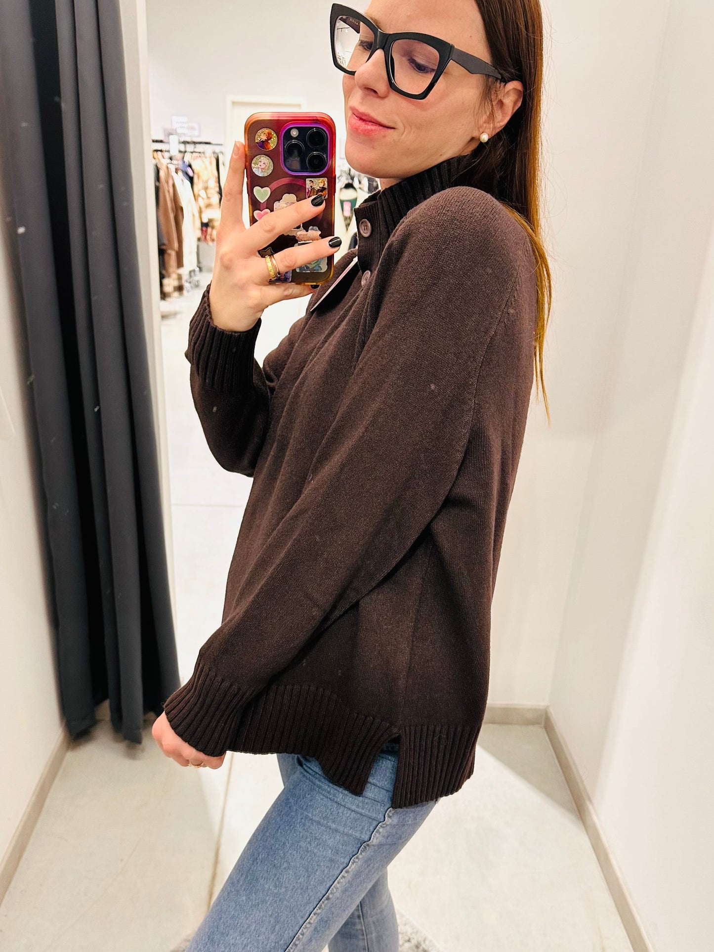 MAGLIONE LUPETTO BOTTONI CURVY