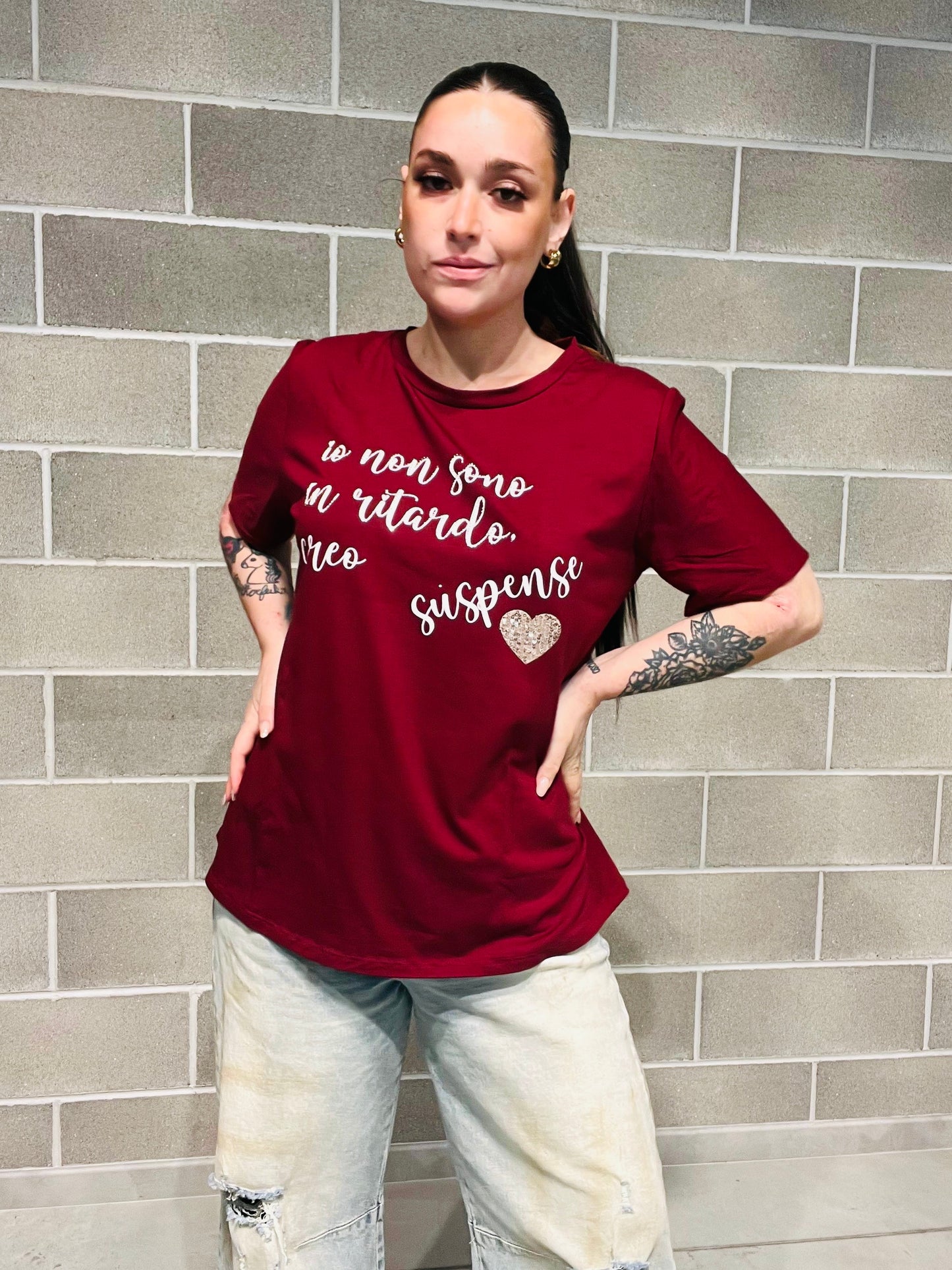 T-SHIRT SCRITTA CURVY