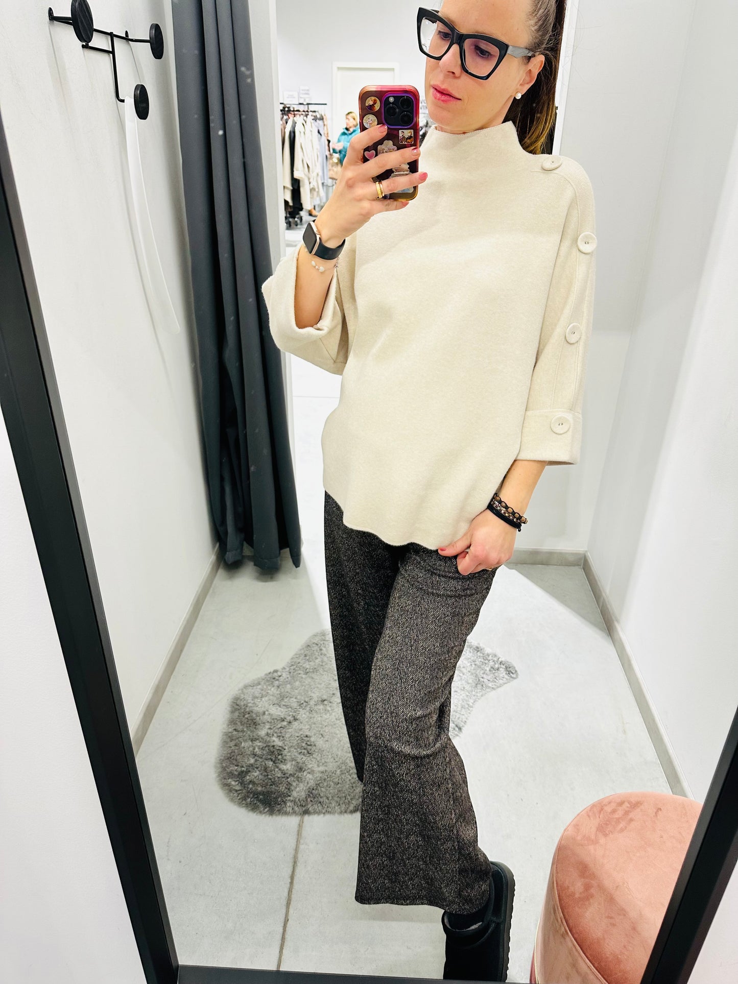 MAGLIONE LUPETTO MANICHE 3/4 CURVY