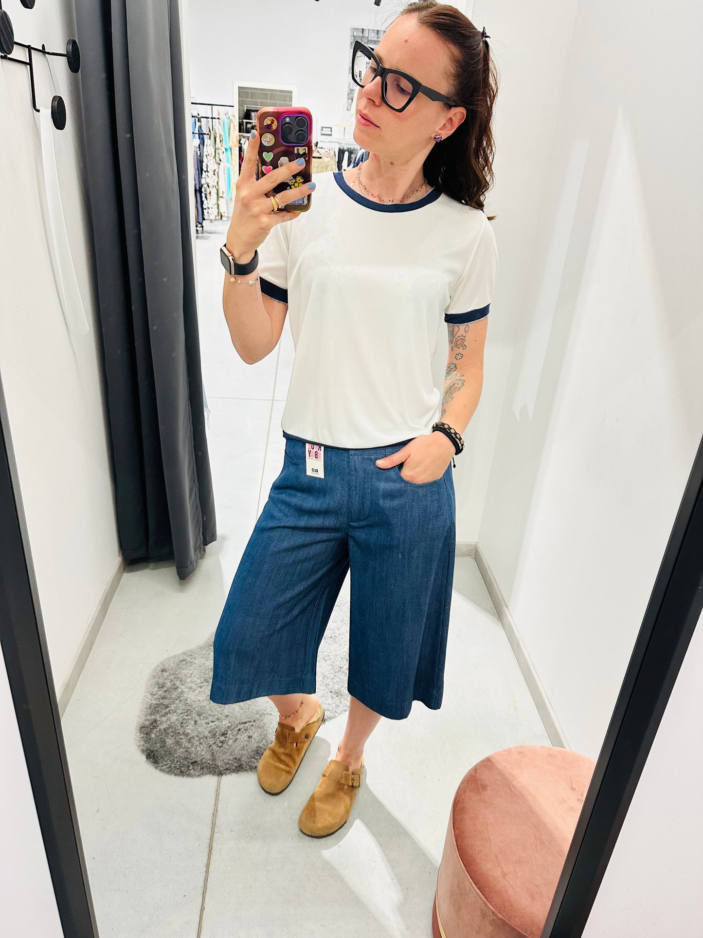 BERMUDA JEANS FLUIDO TENCEL