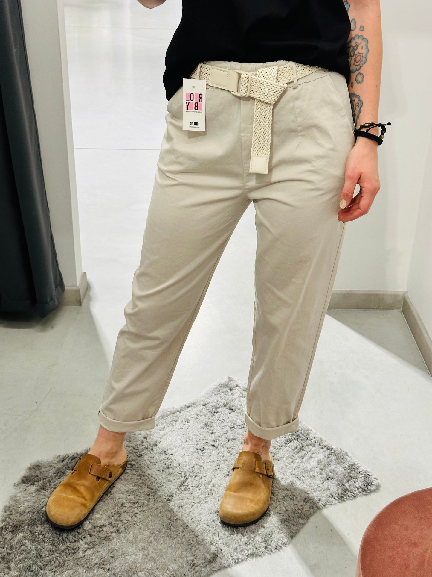 PANTALONI COTONE ELASTICO
