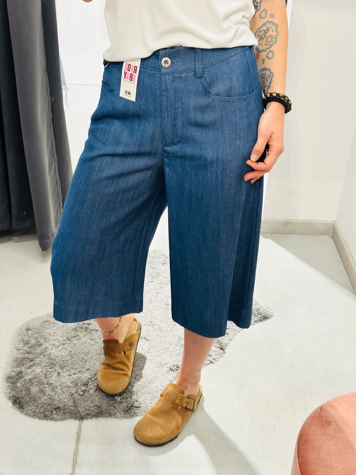 BERMUDA JEANS FLUIDO TENCEL