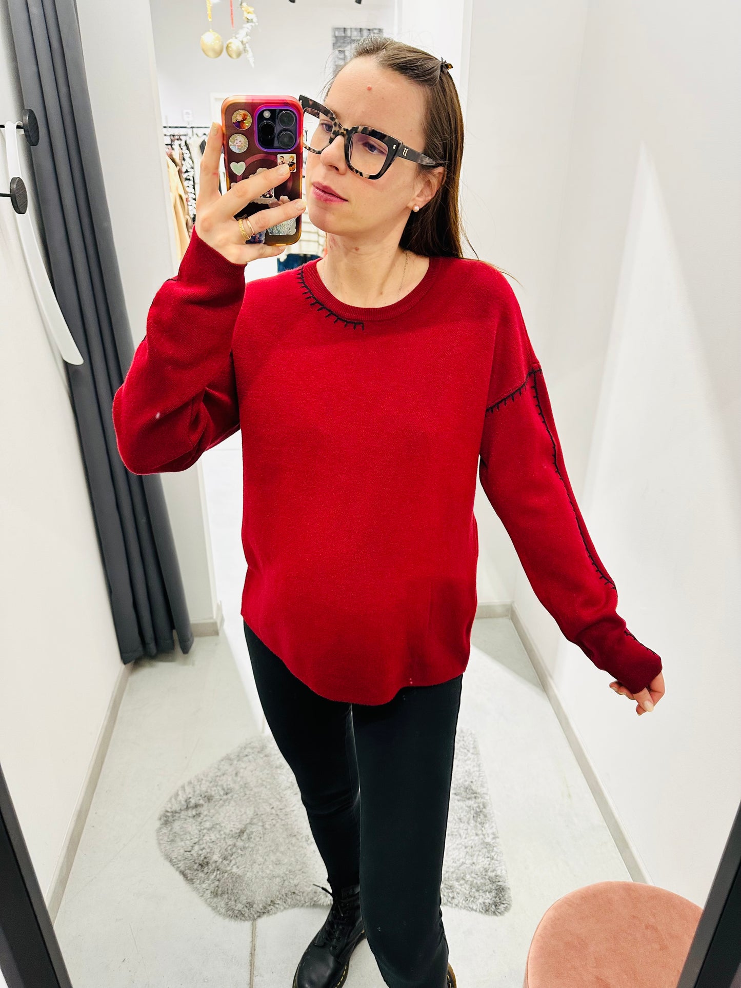 MAGLIONE CUCITURE RILIEVO