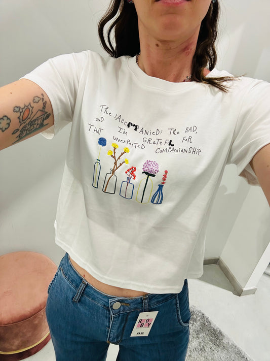 T-SHIRT CROP PIANTINE