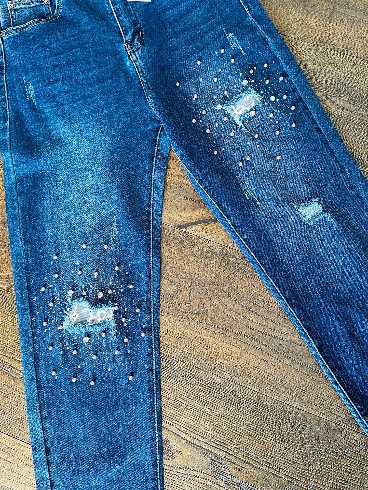 JEANS PERLINE CON ROTTURE MISSGOOD