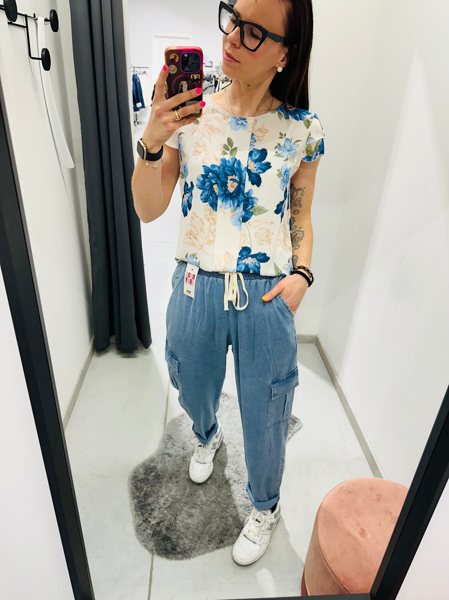 JEANS CARGO FLUIDO CURVY