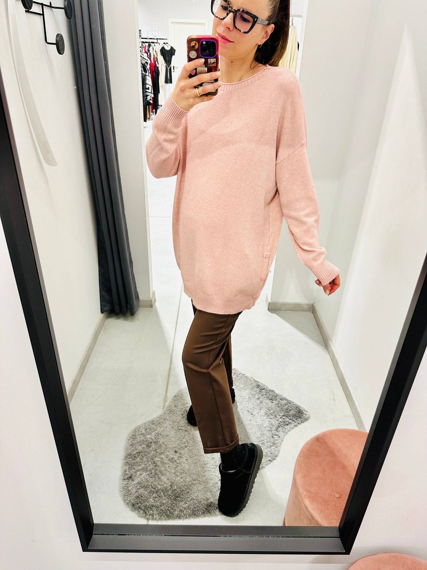 MAXI MAGLIONE BOTTONI LATERALI CURVY