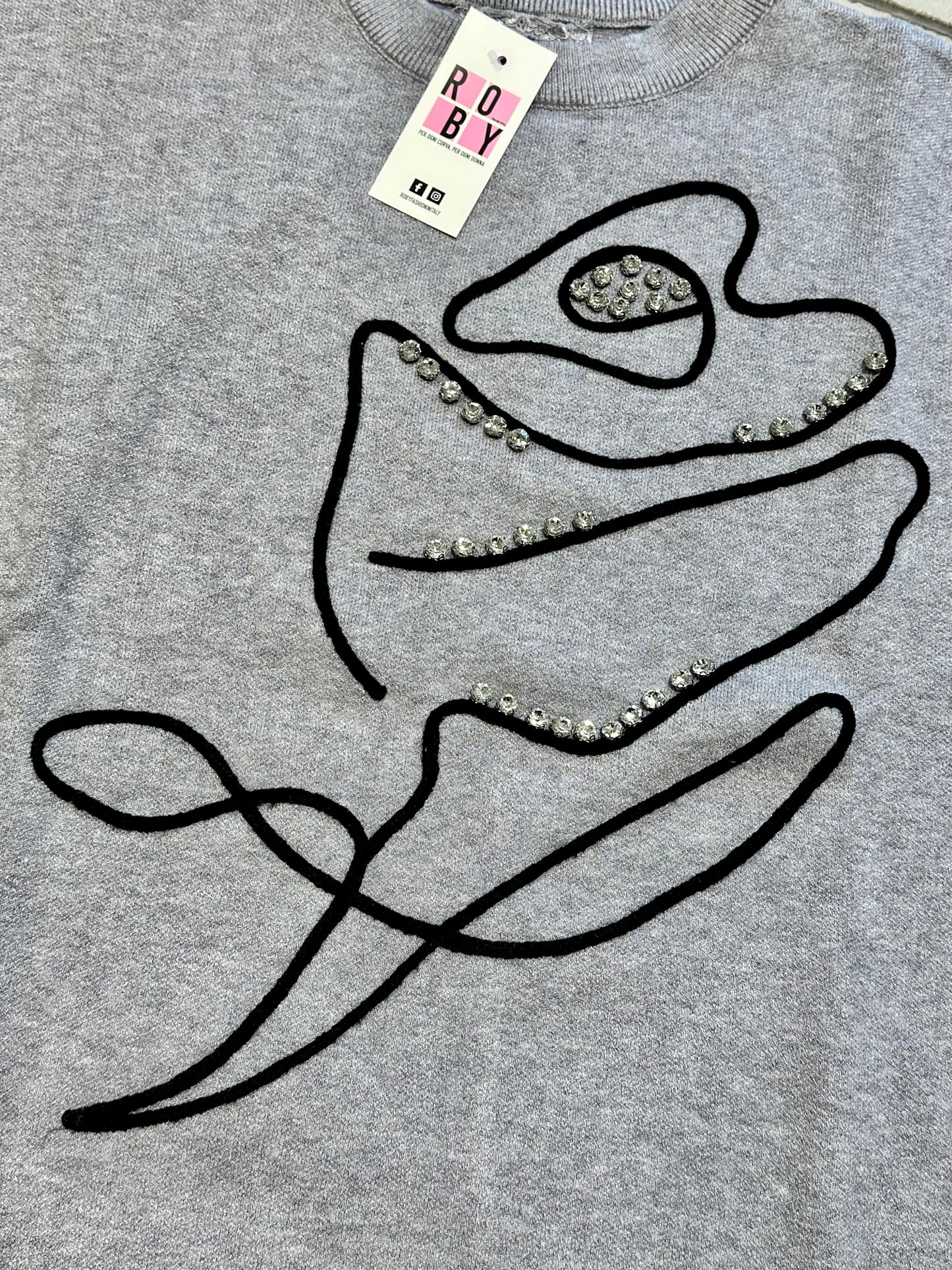 MAGLIONE ROSA e BRILLANTI