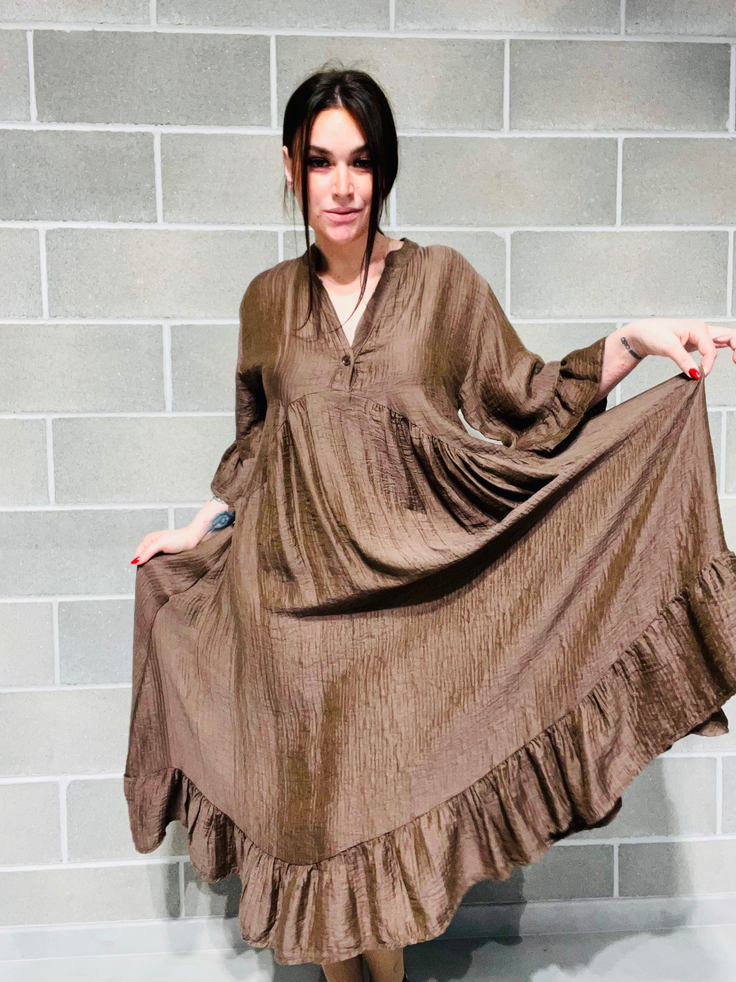 ABITO OVERSIZE VOLANT CURVY
