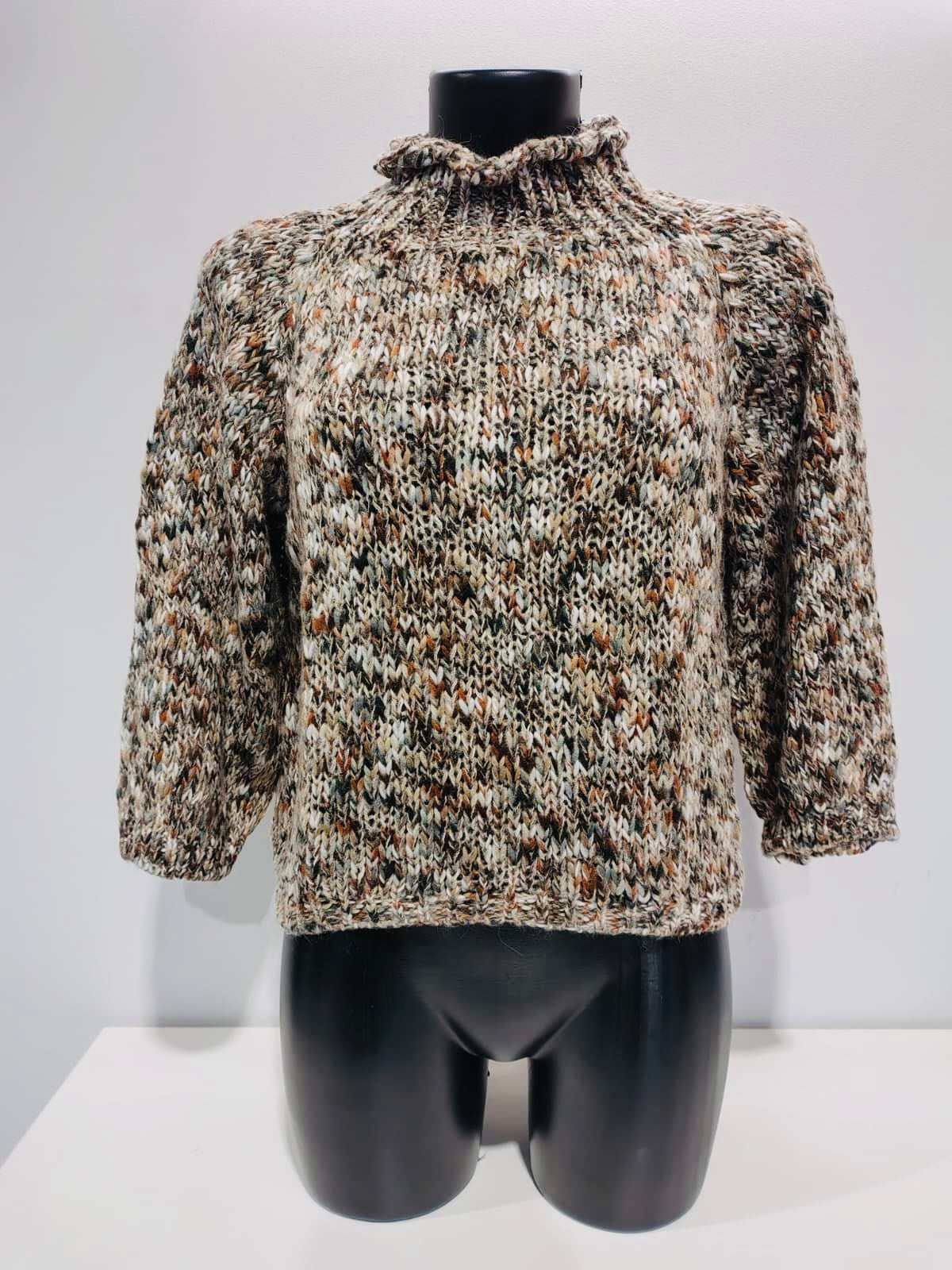 MAGLIONE TRAFORATO MISTO LANA