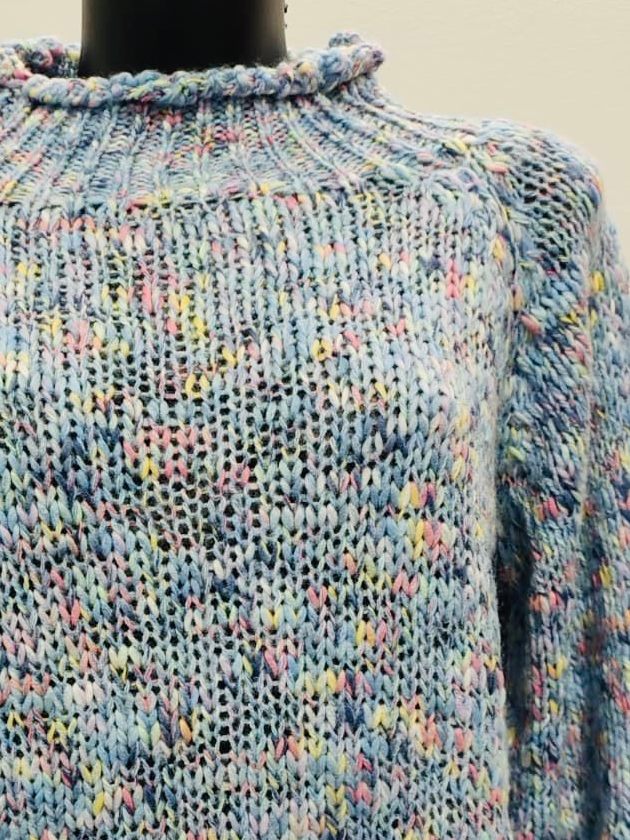 MAGLIONE TRAFORATO MISTO LANA