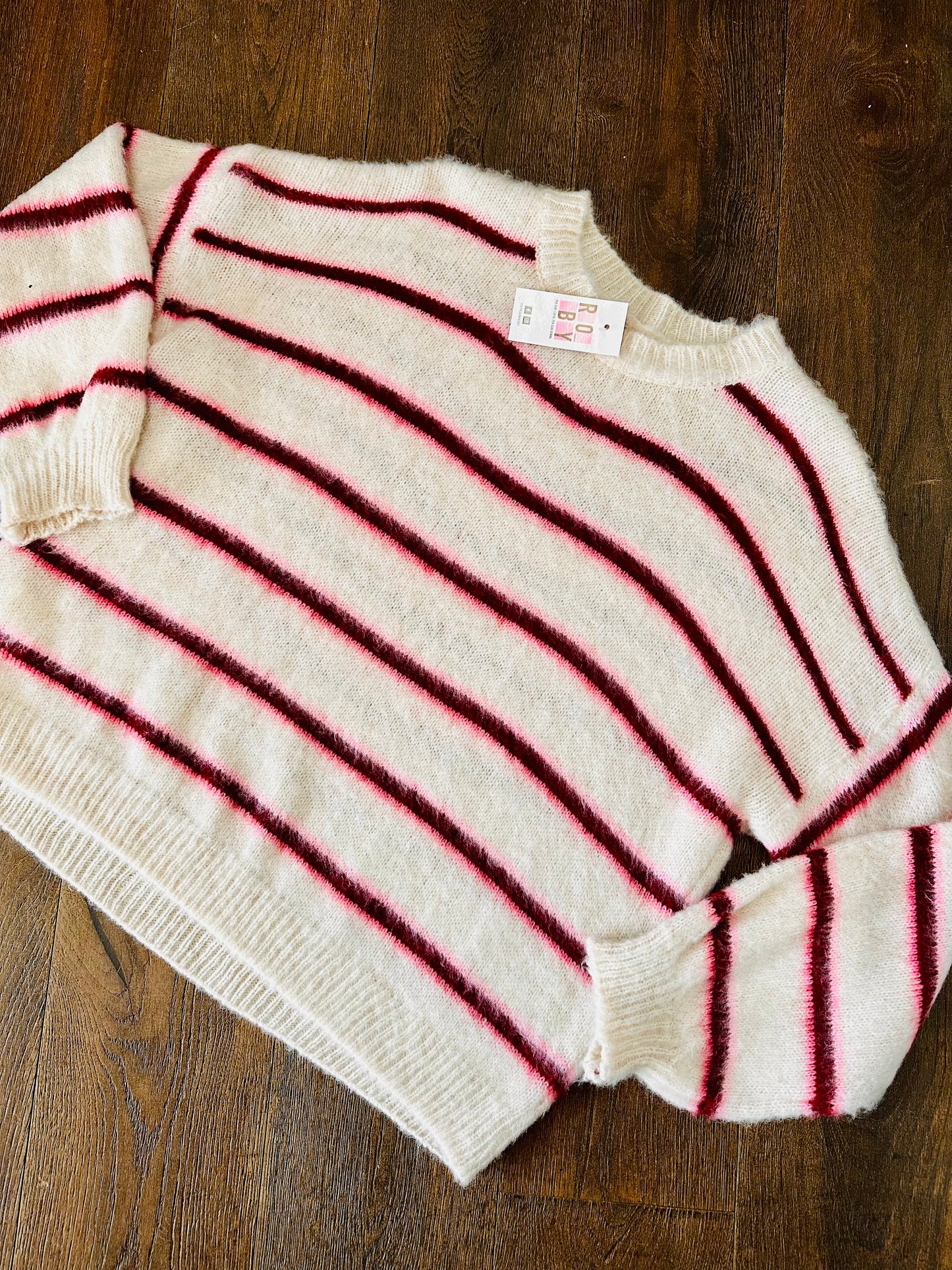 MAGLIONE OVERSIZE RIGHE MISTO LANA