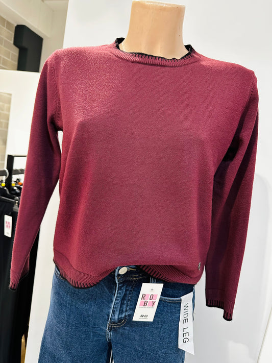 MAGLIONCINO CROP BORDI LAVORATI