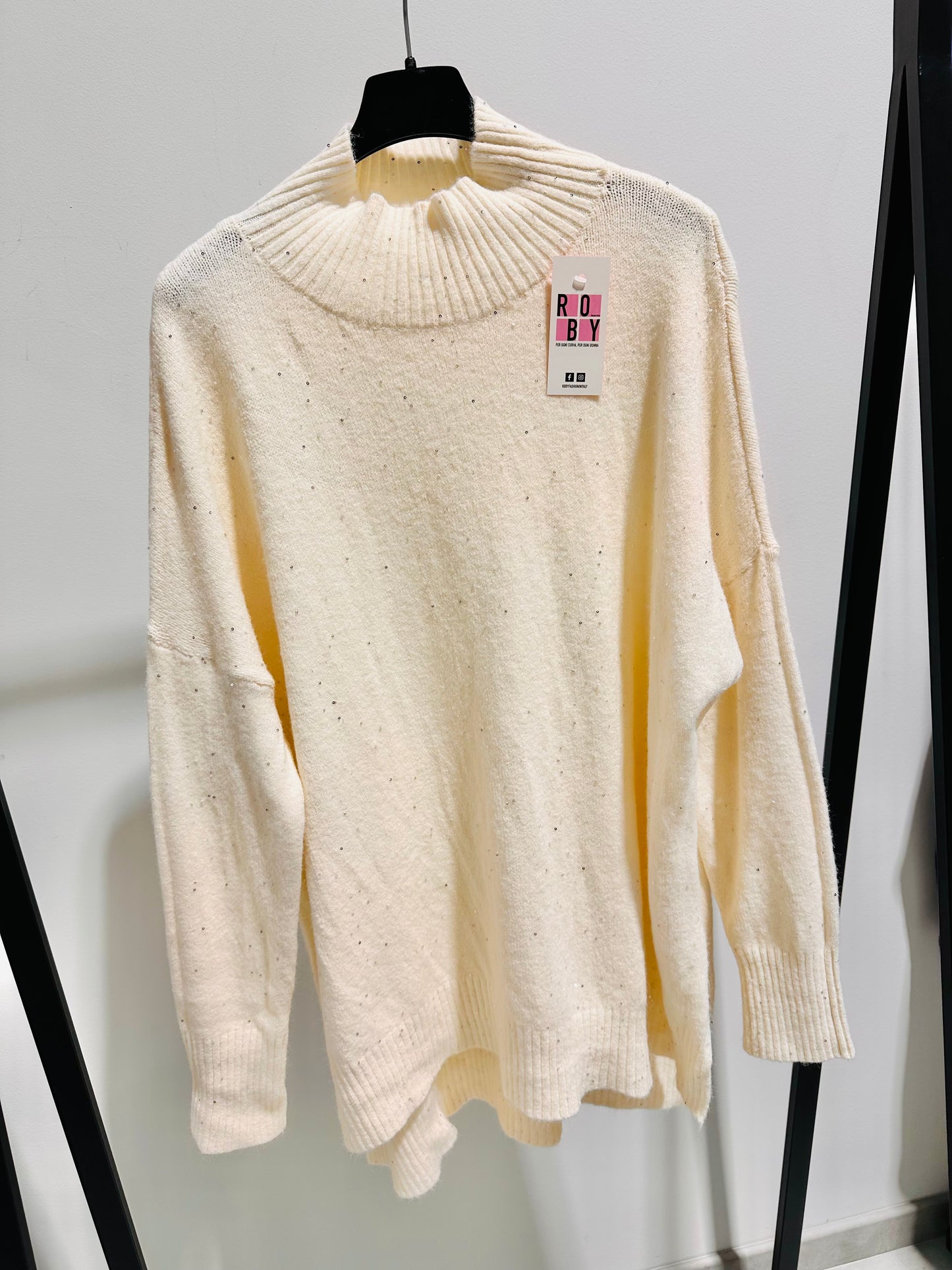 MAGLIONE OVER PAILLETTES CURVY