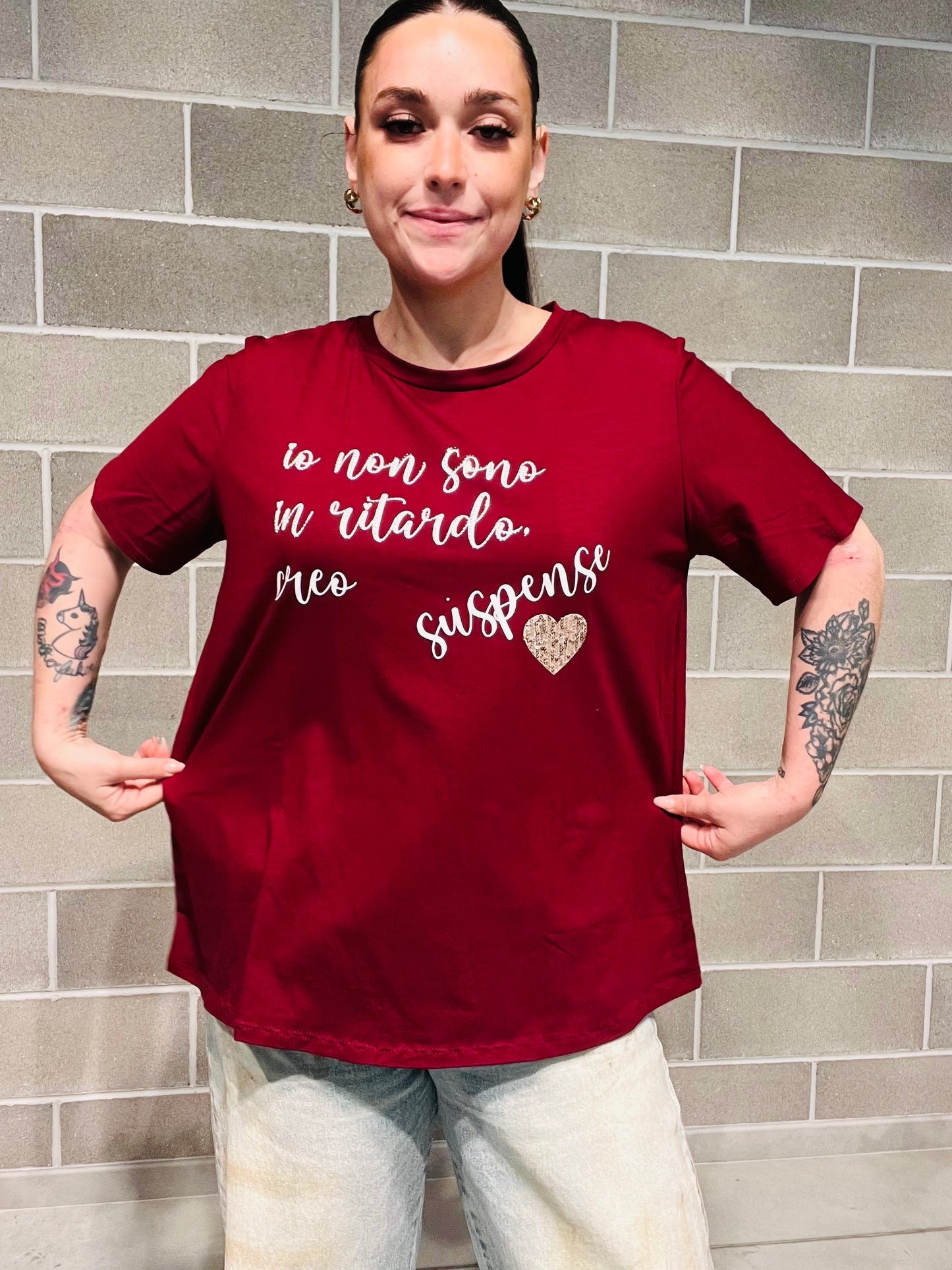 T-SHIRT SCRITTA CURVY