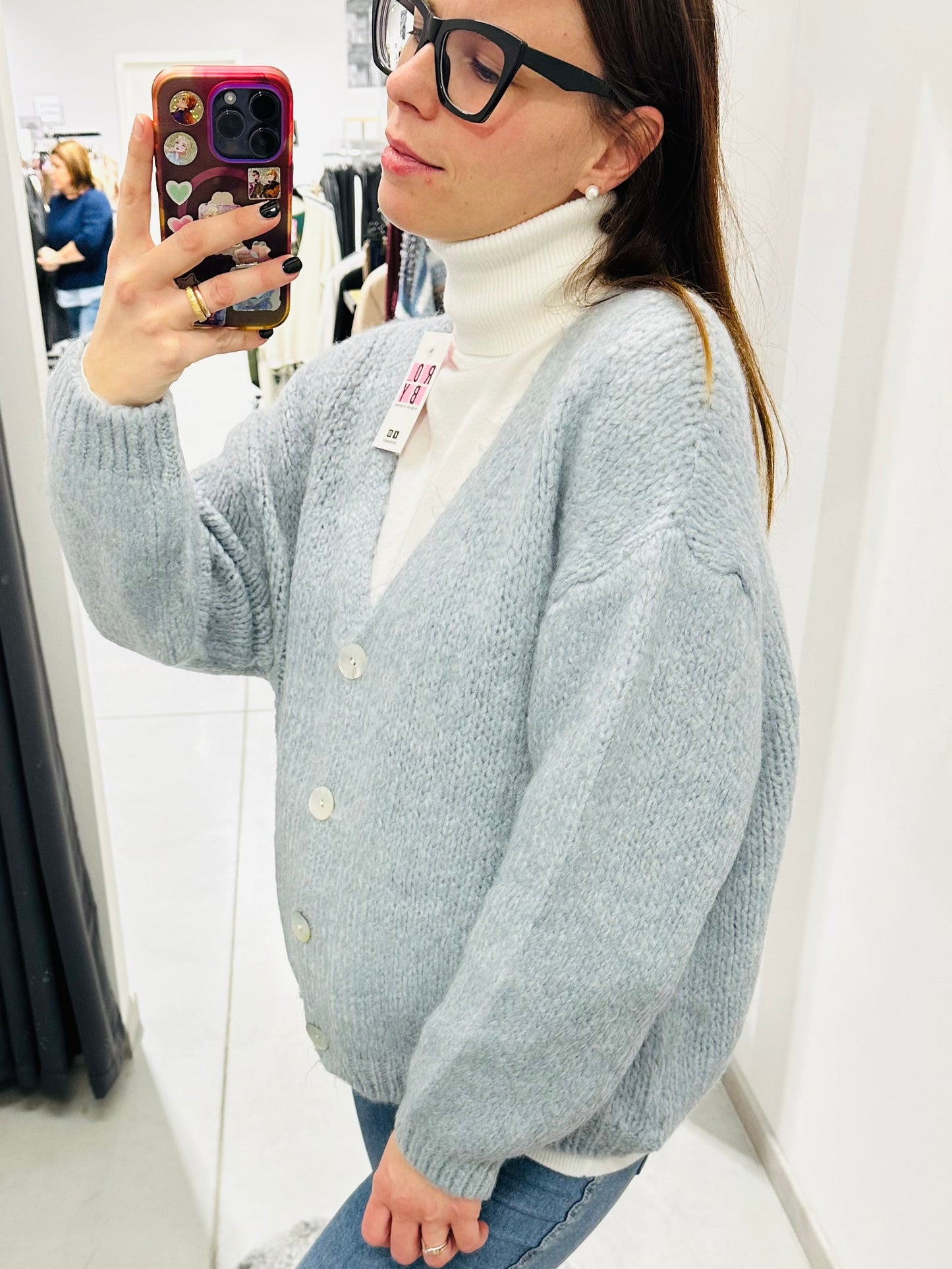 CARDIGAN OVERSIZE MISTO LANA