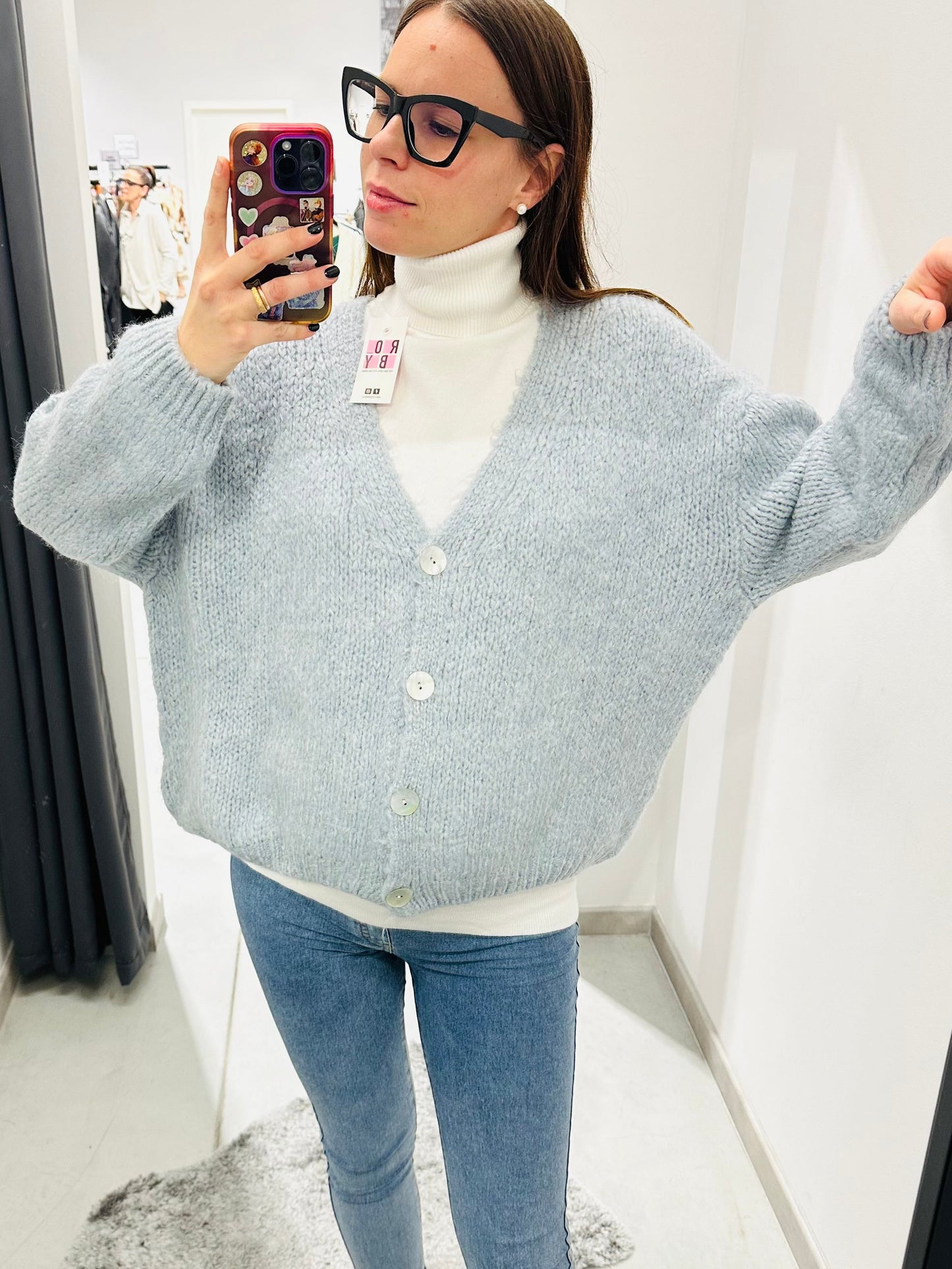 CARDIGAN OVERSIZE MISTO LANA