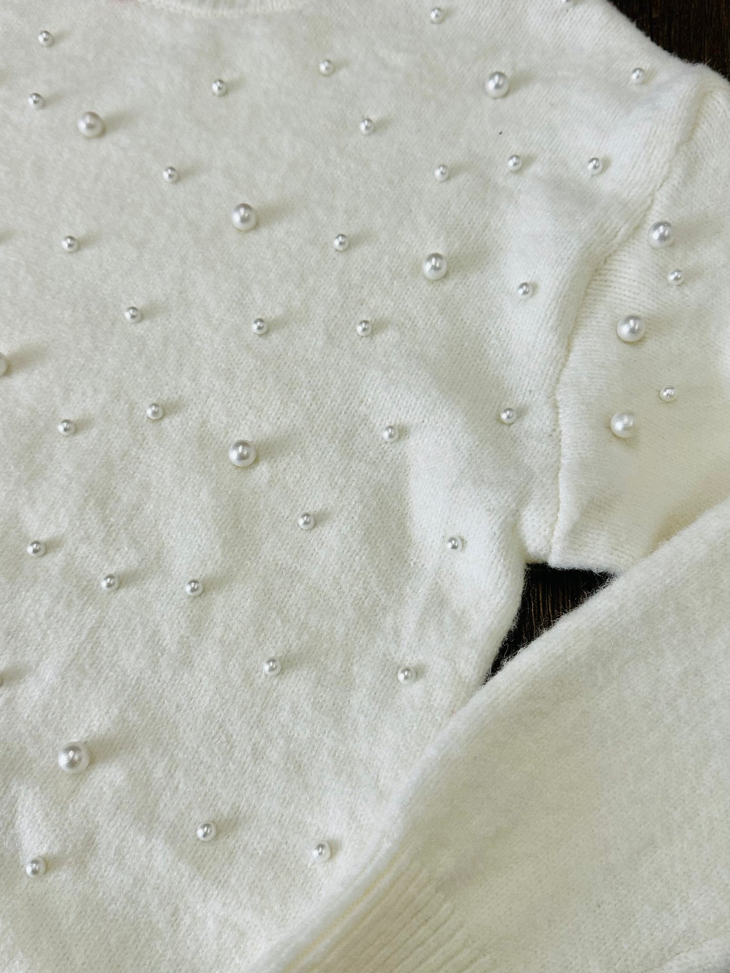 MAGLIONE PERLE MISTO LANA