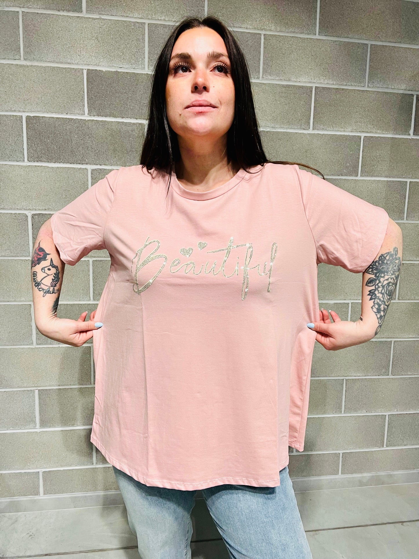 T-SHIRT ANNA “BEAUTIFUL” CURVY