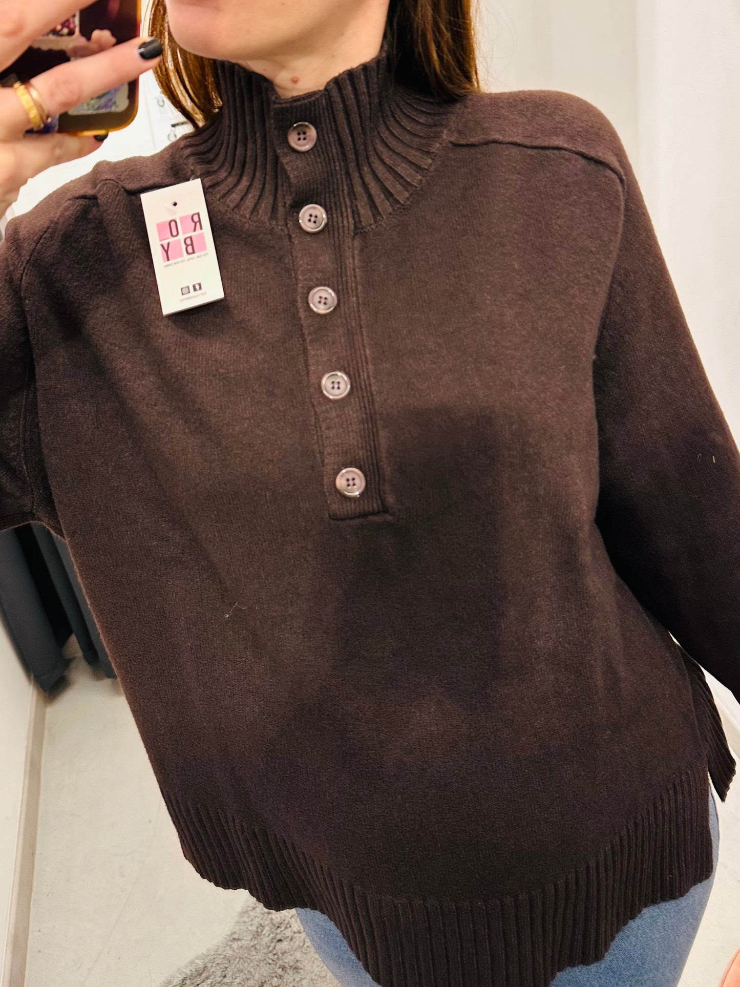 MAGLIONE LUPETTO BOTTONI CURVY