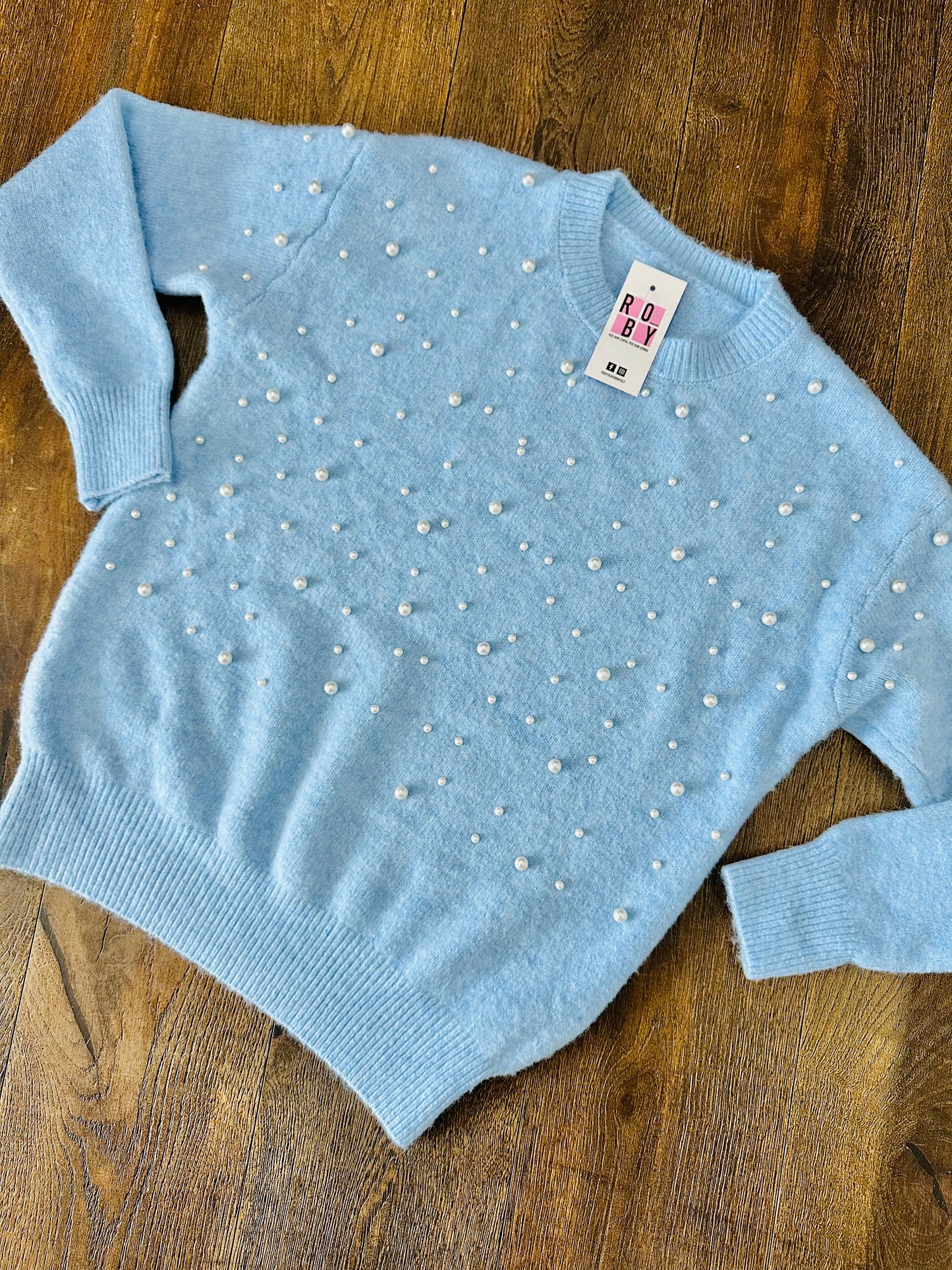 MAGLIONE PERLE MISTO LANA