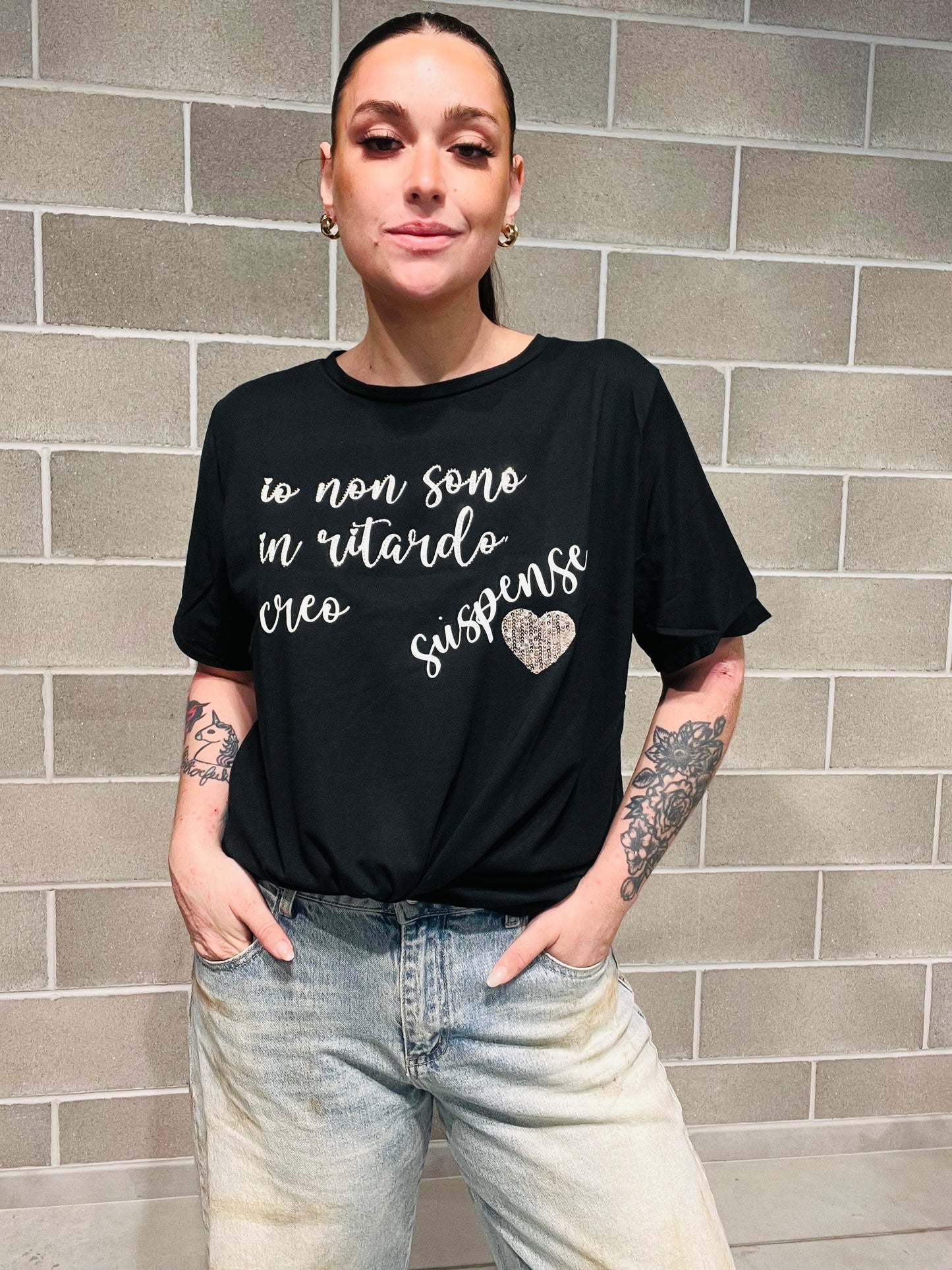 T-SHIRT SCRITTA CURVY