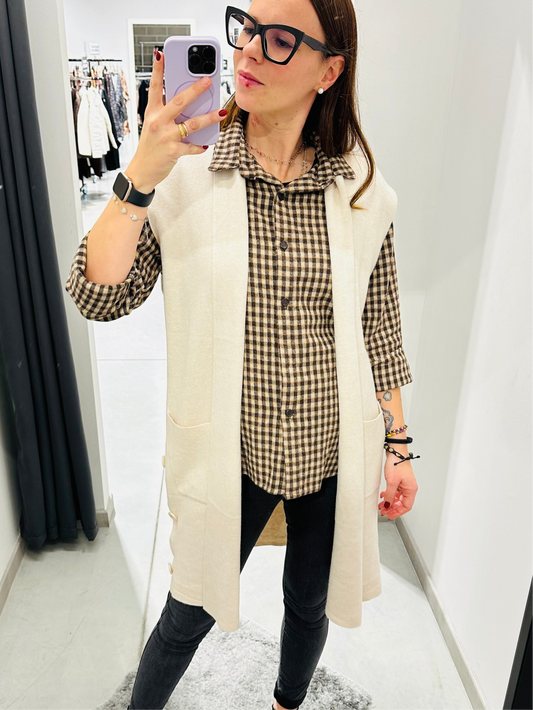 GILET VISCOSA BOTTONI LATERALI CURVY